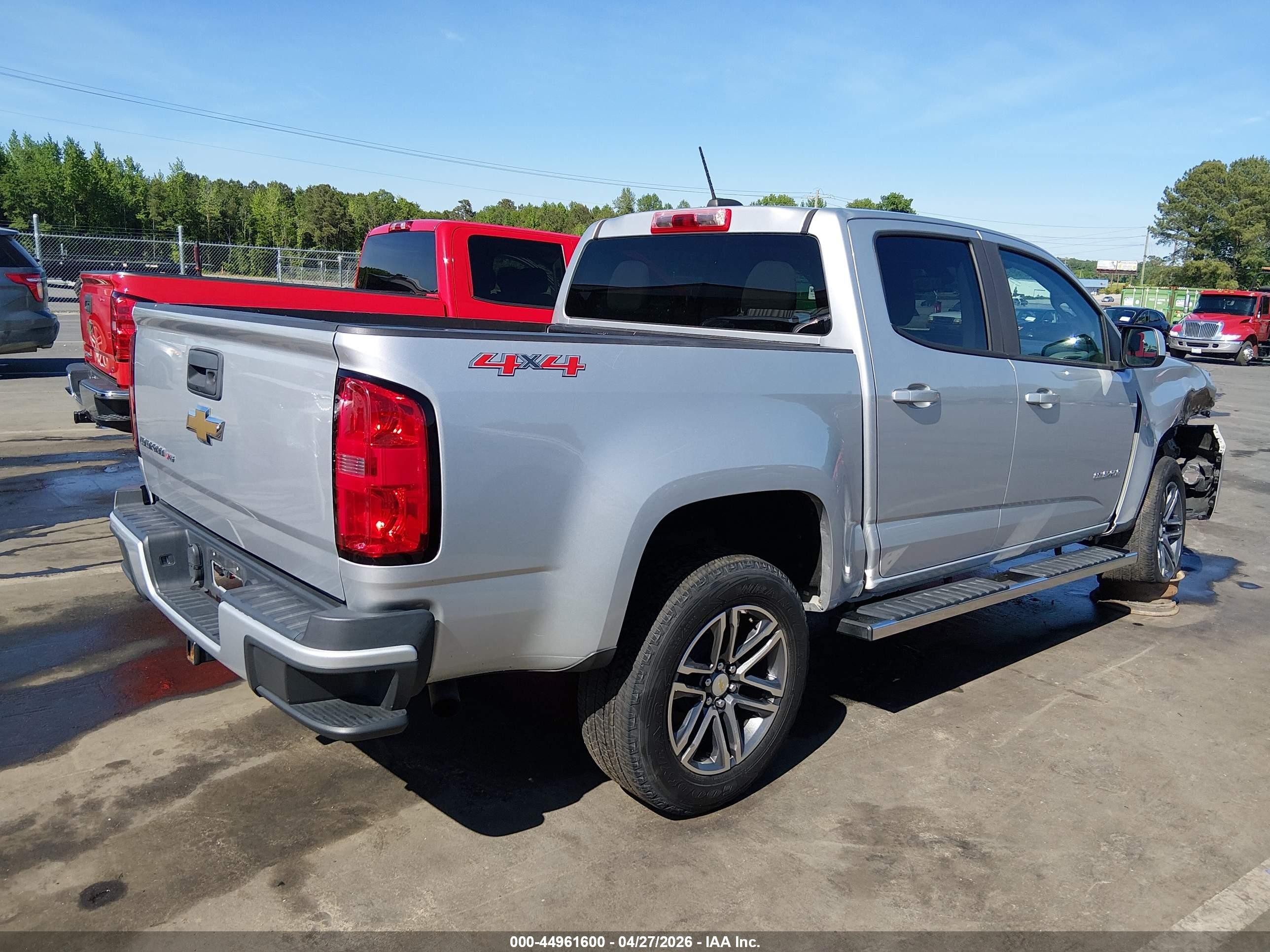 2019 Chevrolet Colorado Wt Silver vin: 1GCGTBEN6K1345584