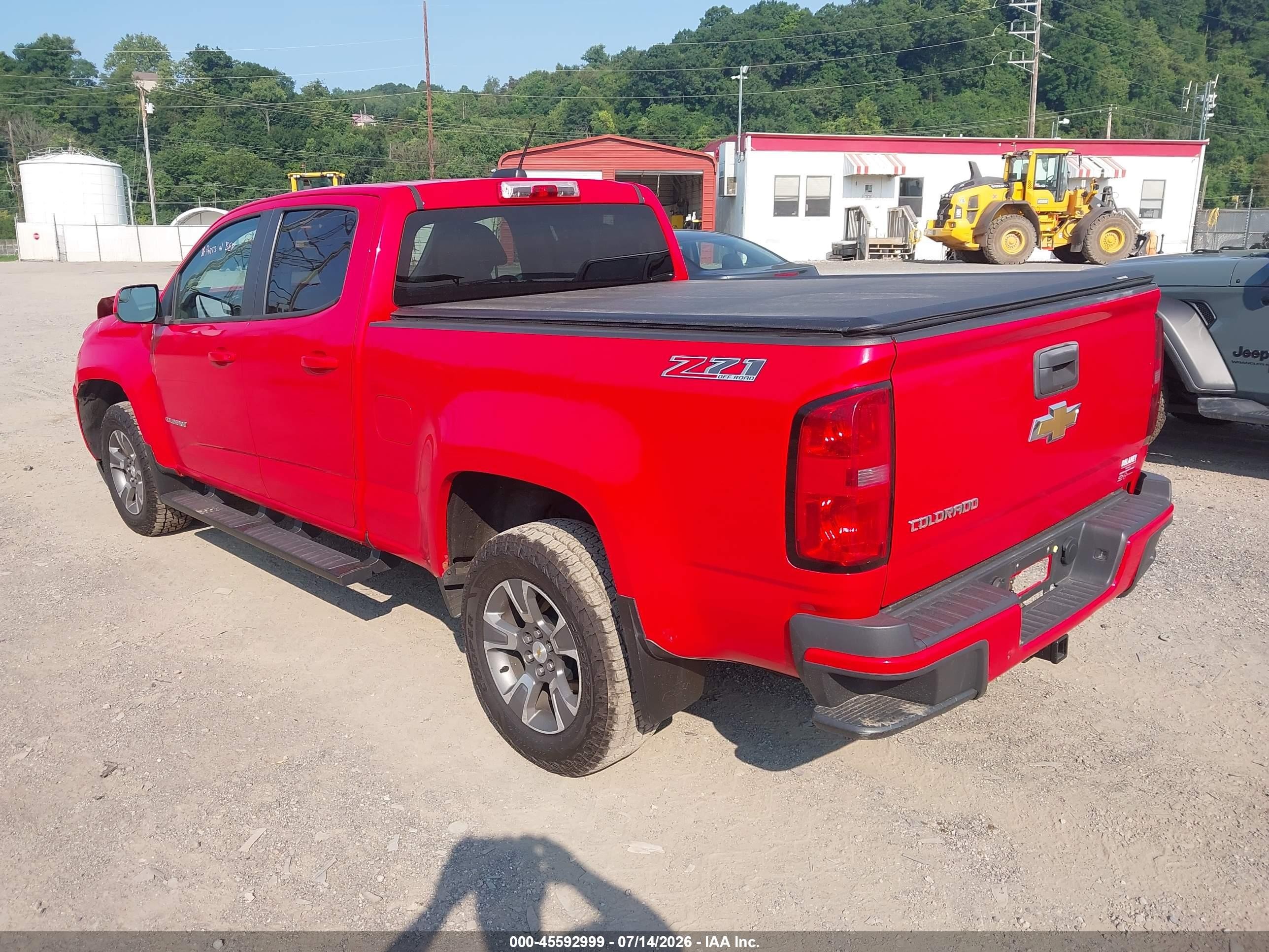 2015 Chevrolet Colorado 4wd Z71 Red vin: 1GCGTCE30F1263649