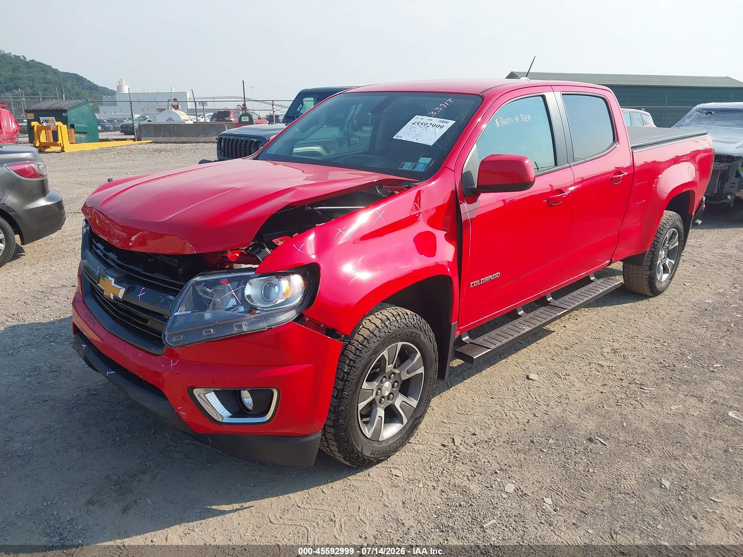 2015 Chevrolet Colorado 4wd Z71 Red vin: 1GCGTCE30F1263649