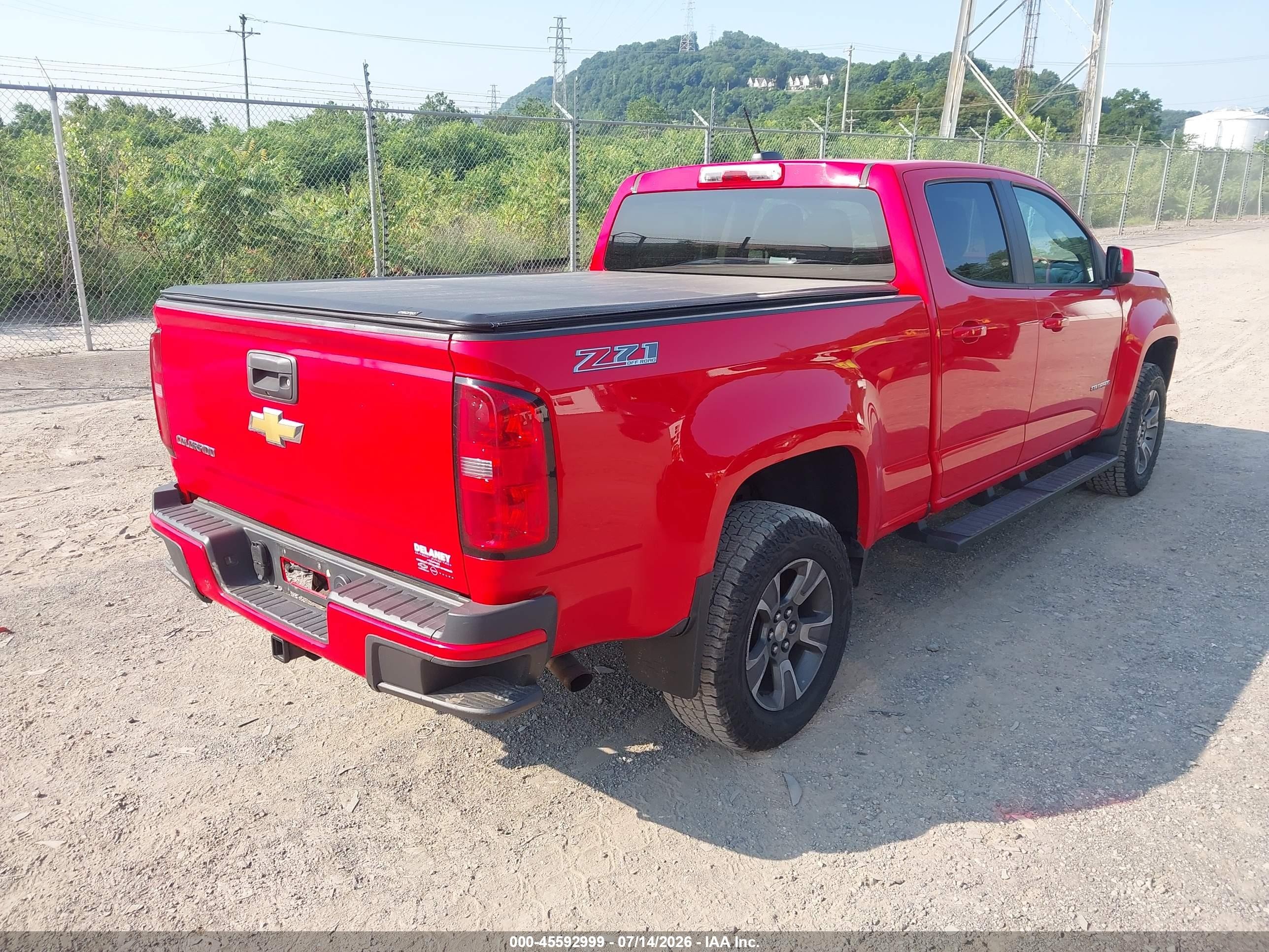 2015 Chevrolet Colorado 4wd Z71 Red vin: 1GCGTCE30F1263649
