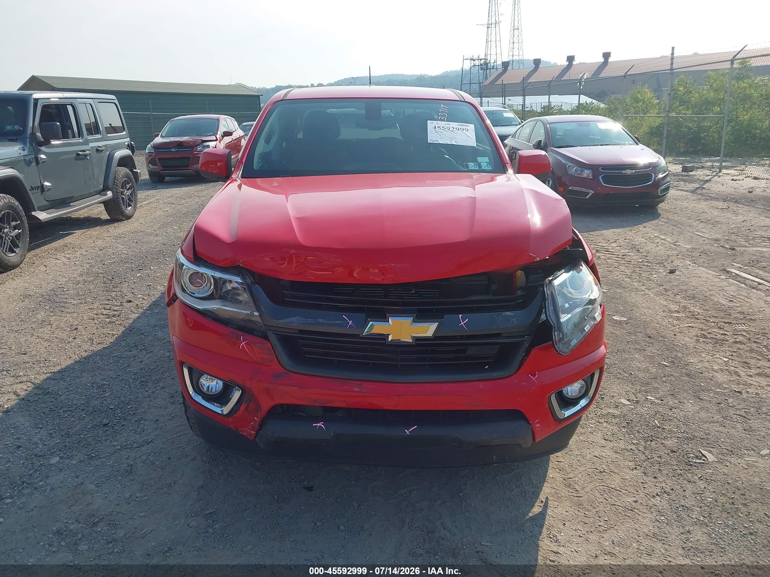 2015 Chevrolet Colorado 4wd Z71 Red vin: 1GCGTCE30F1263649