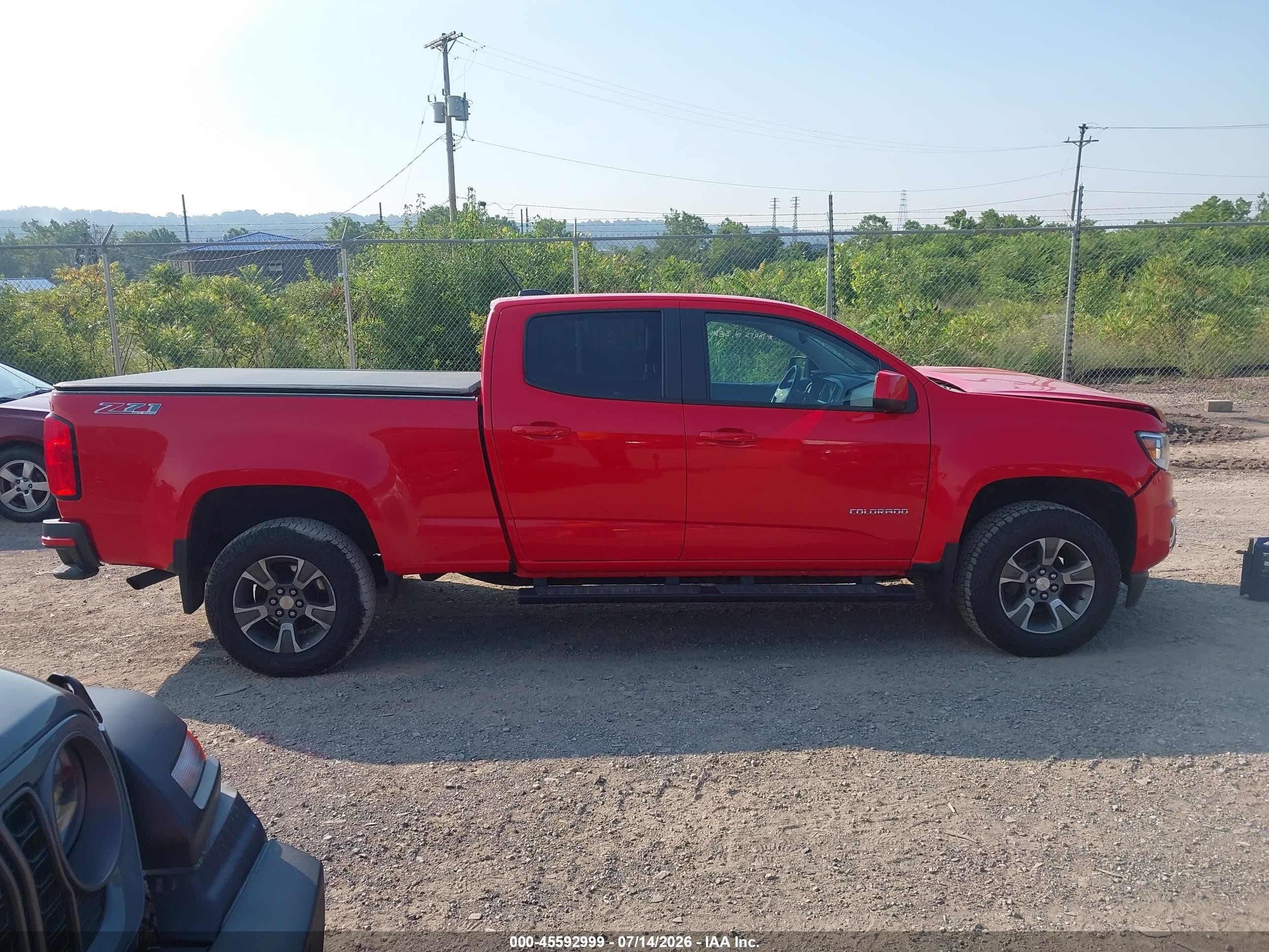 2015 Chevrolet Colorado 4wd Z71 Red vin: 1GCGTCE30F1263649