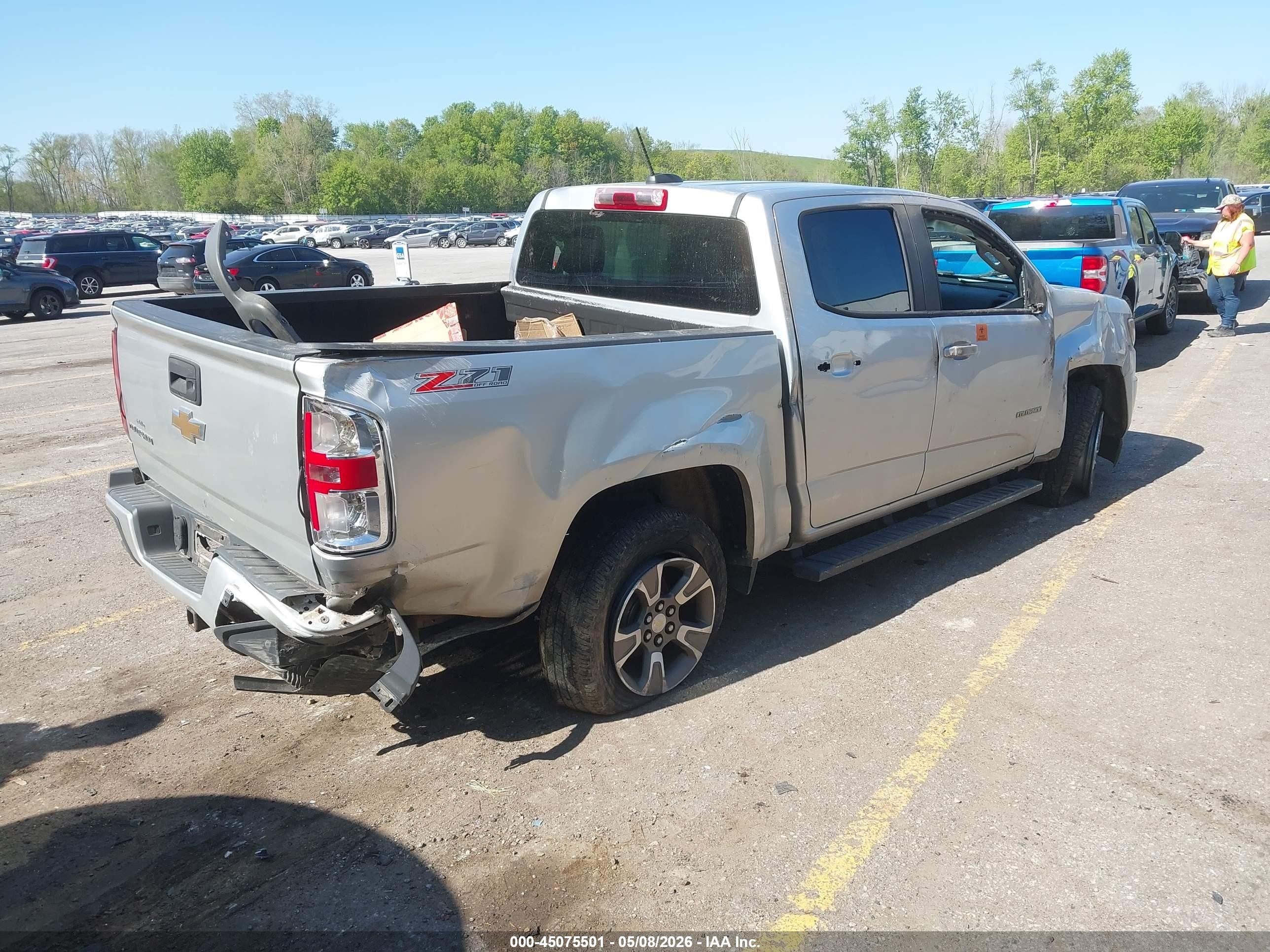 2015 Chevrolet Colorado Z71 Silver vin: 1GCGTCE31F1203122