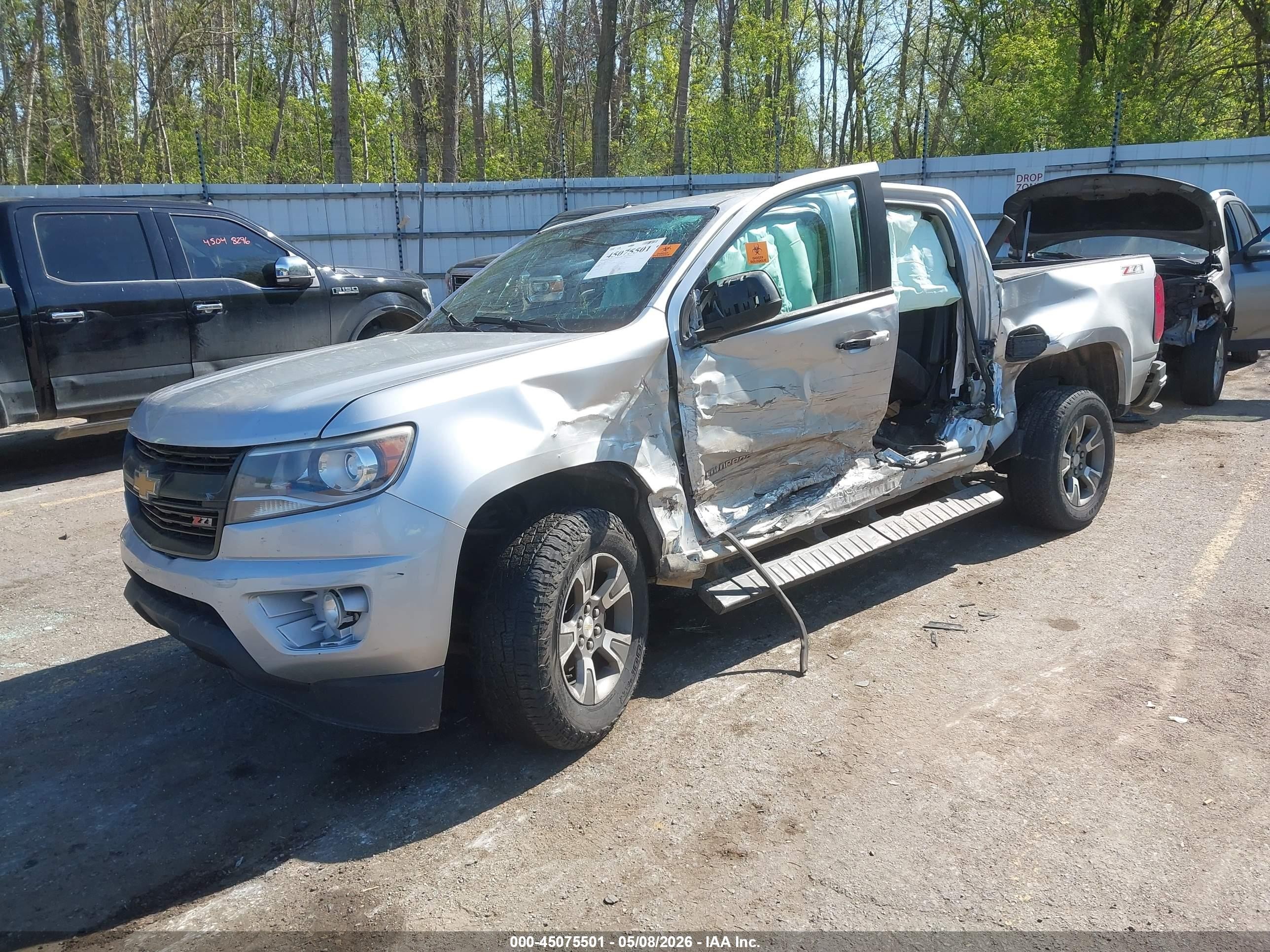 2015 Chevrolet Colorado Z71 Silver vin: 1GCGTCE31F1203122
