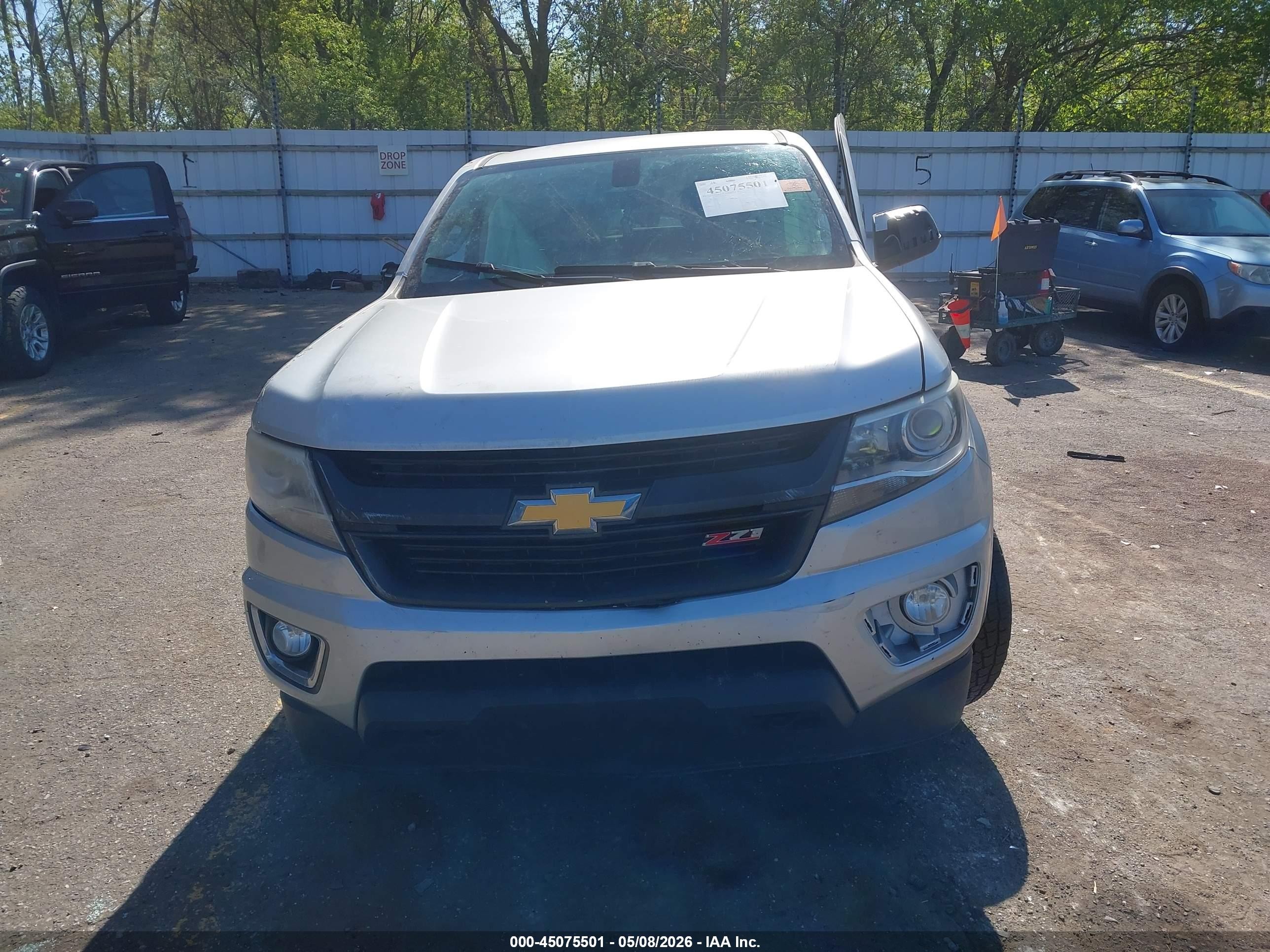 2015 Chevrolet Colorado Z71 Silver vin: 1GCGTCE31F1203122