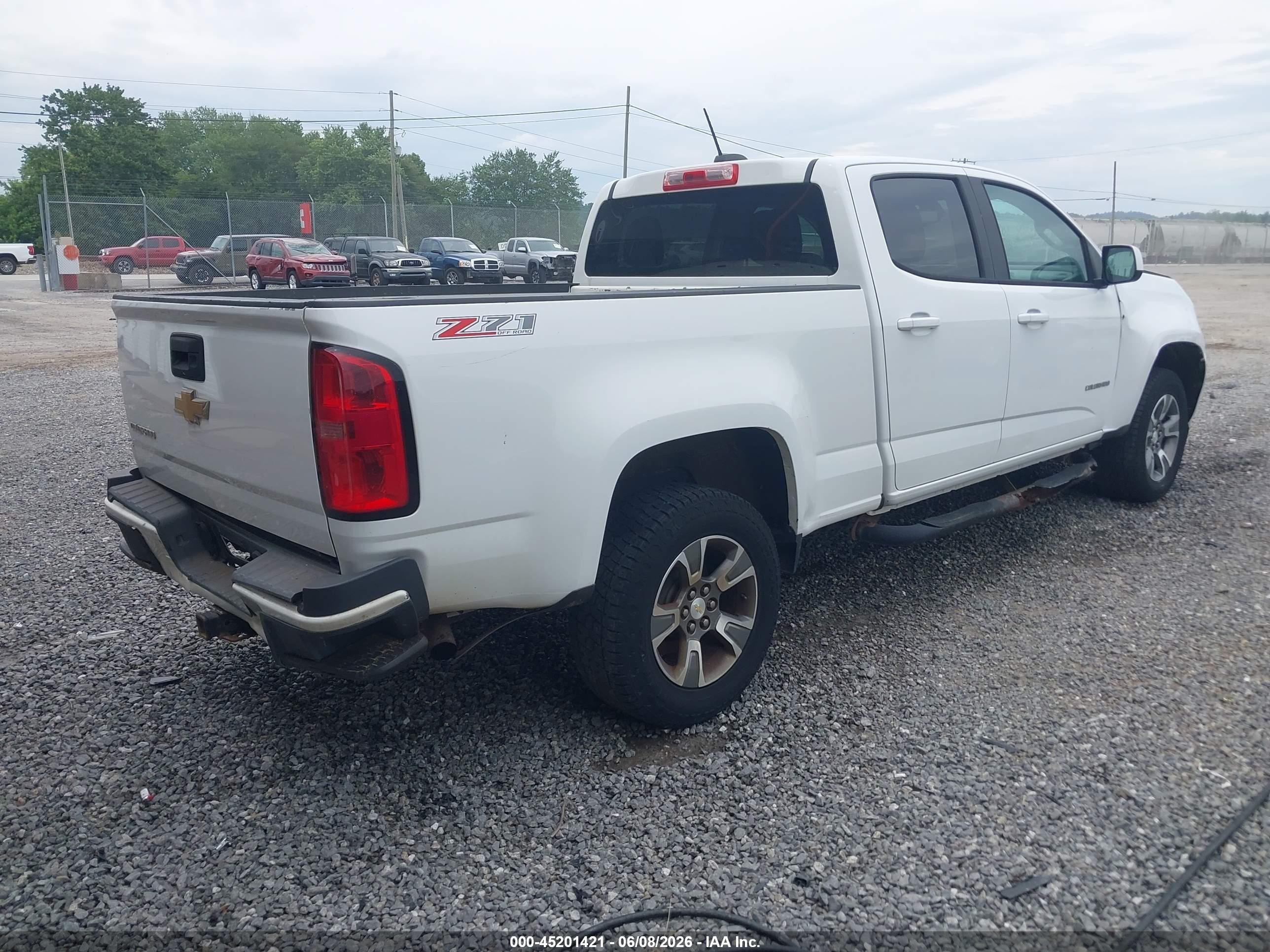 2015 Chevrolet Colorado Z71 White vin: 1GCGTCE32F1121285
