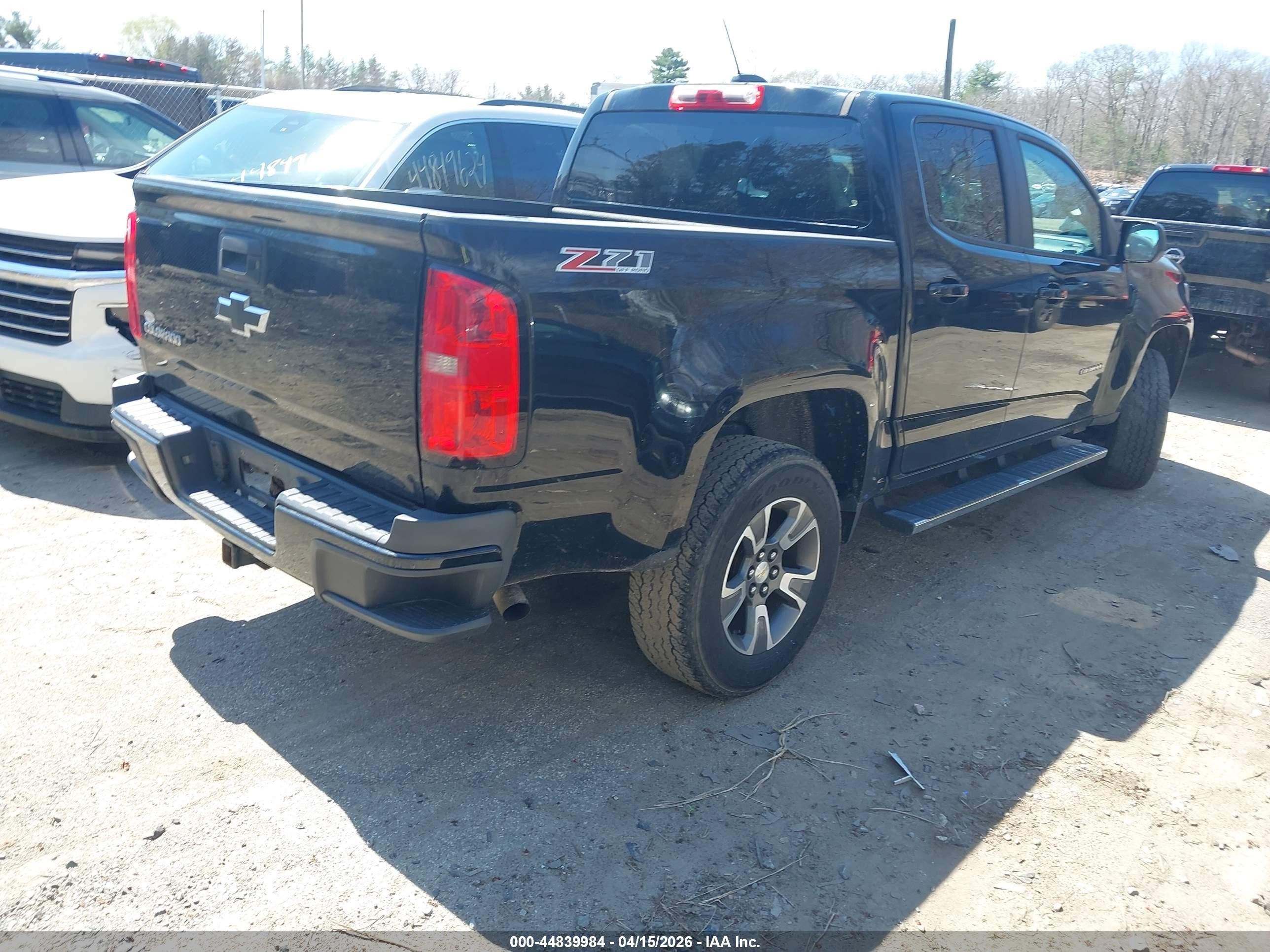 2015 Chevrolet Colorado Z71 Black vin: 1GCGTCE32F1132657