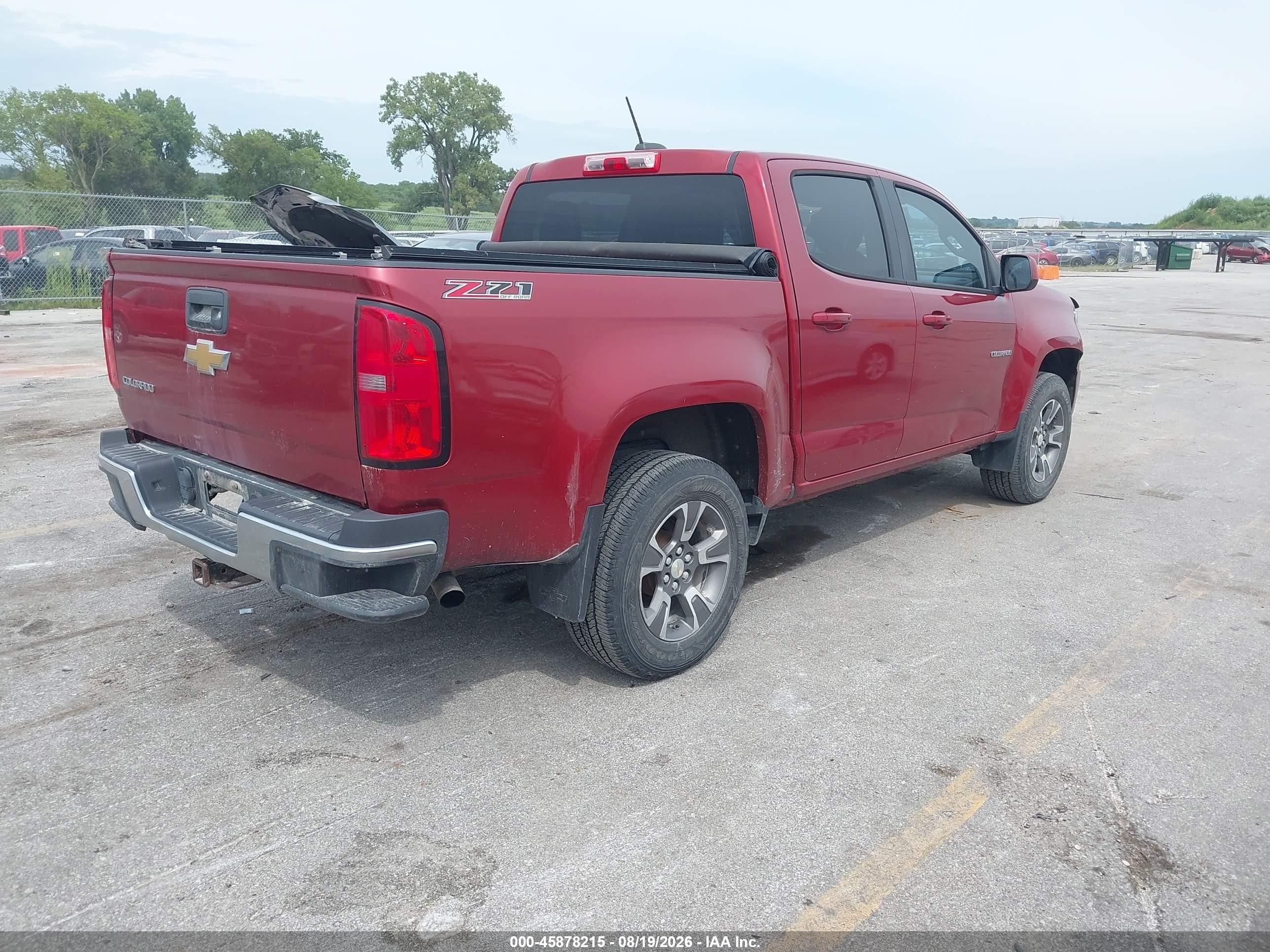 2015 Chevrolet Colorado Z71 Maroon vin: 1GCGTCE35F1126139