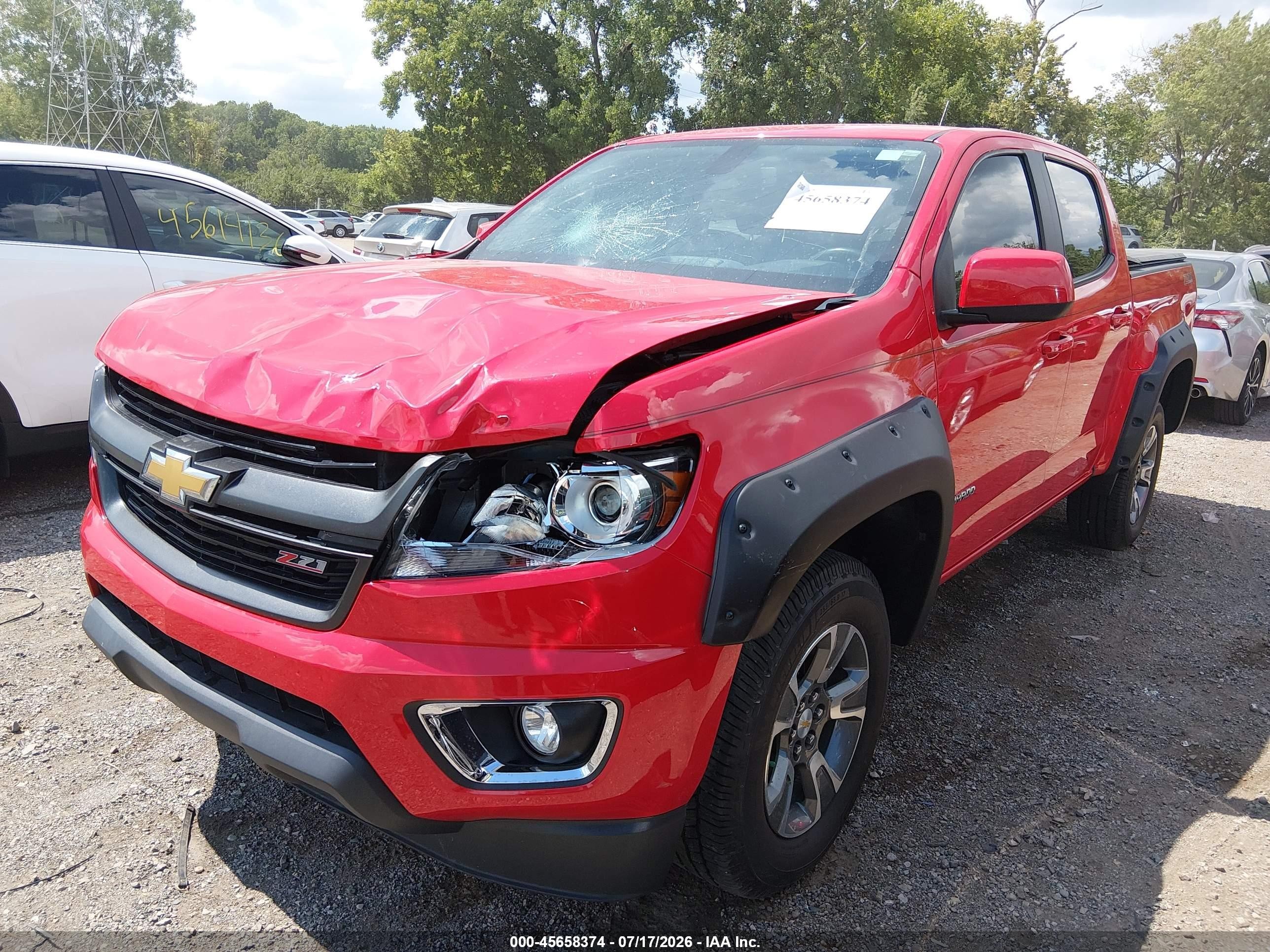 2015 Chevrolet Colorado Z71 Red vin: 1GCGTCE35F1129204