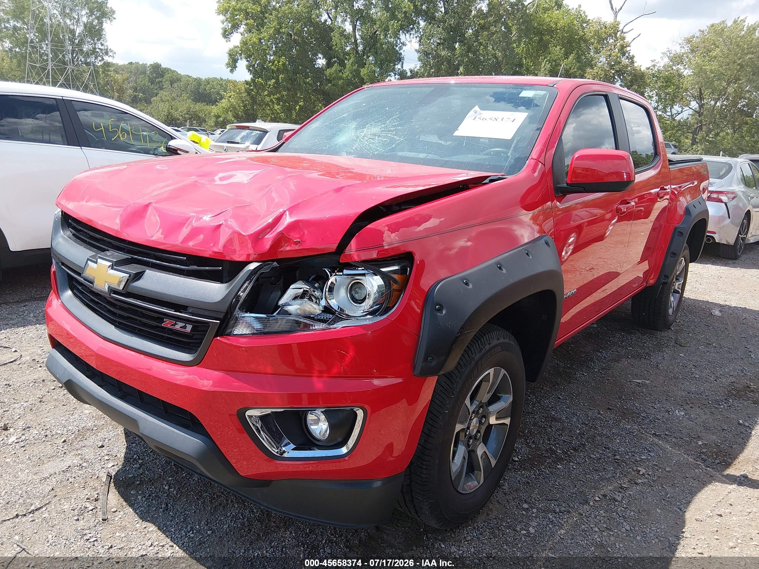 2015 Chevrolet Colorado Z71 Red vin: 1GCGTCE35F1129204