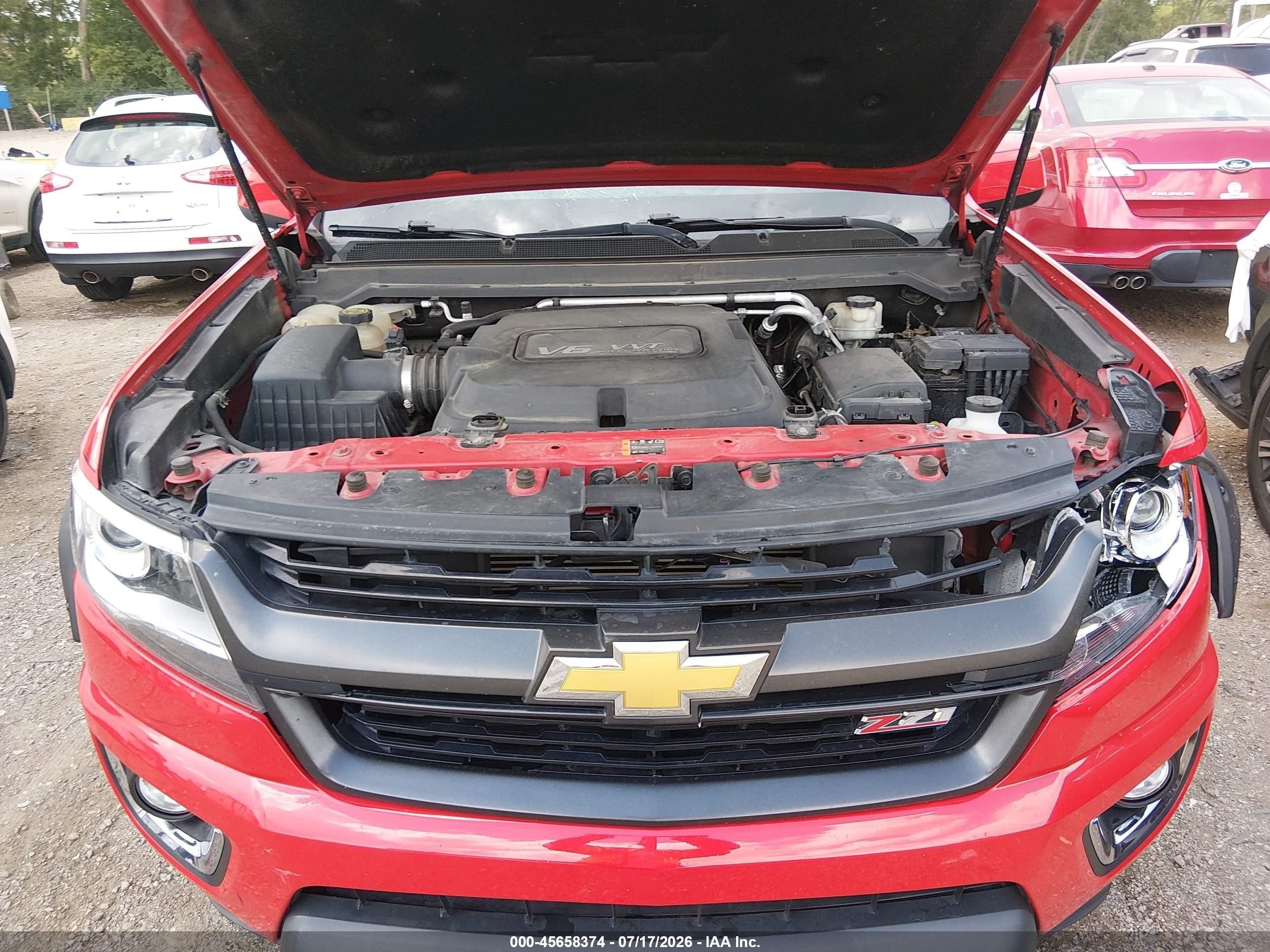 2015 Chevrolet Colorado Z71 Red vin: 1GCGTCE35F1129204