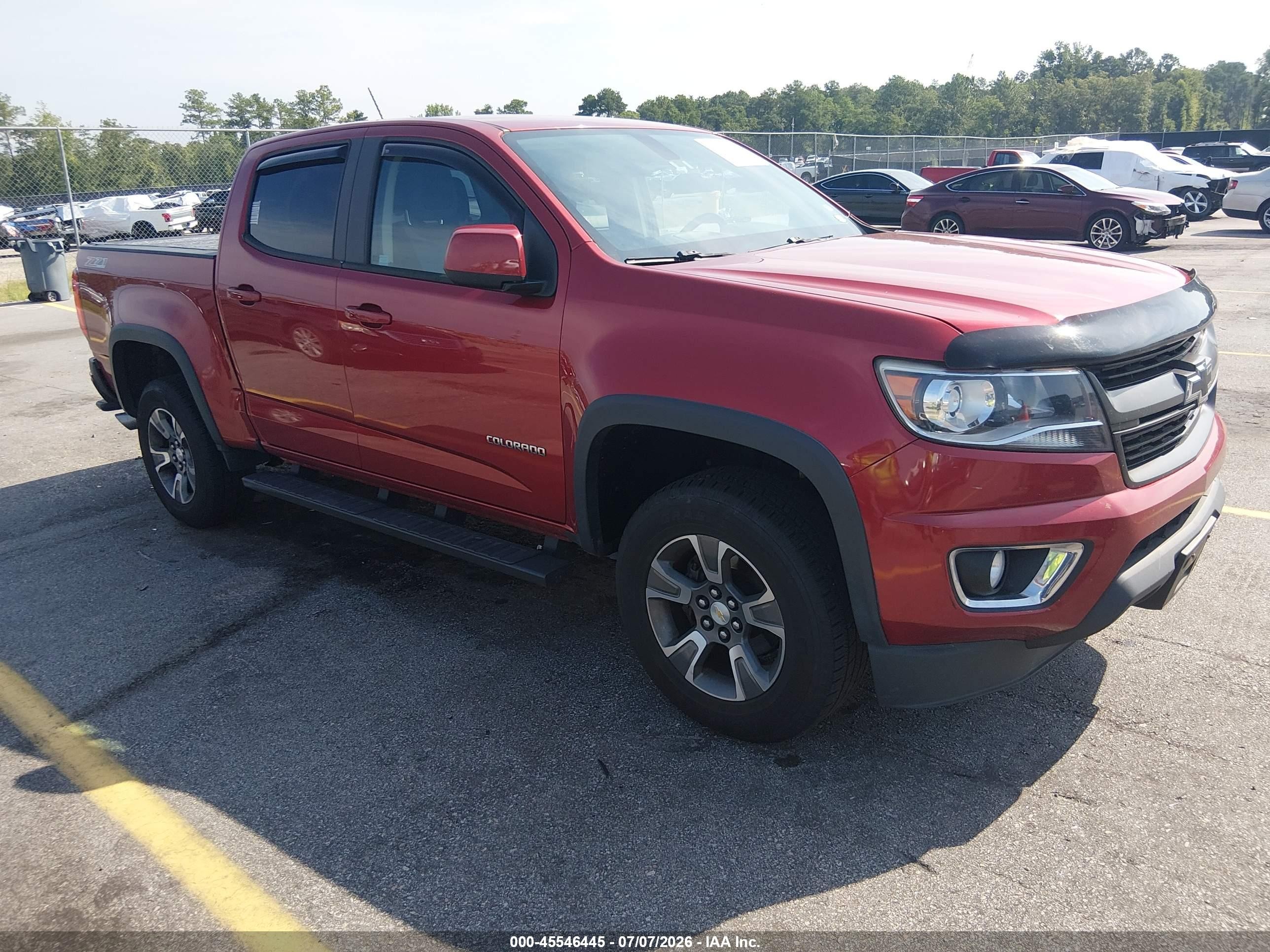 2015 Chevrolet Colorado Z71 Red vin: 1GCGTCE35F1214186