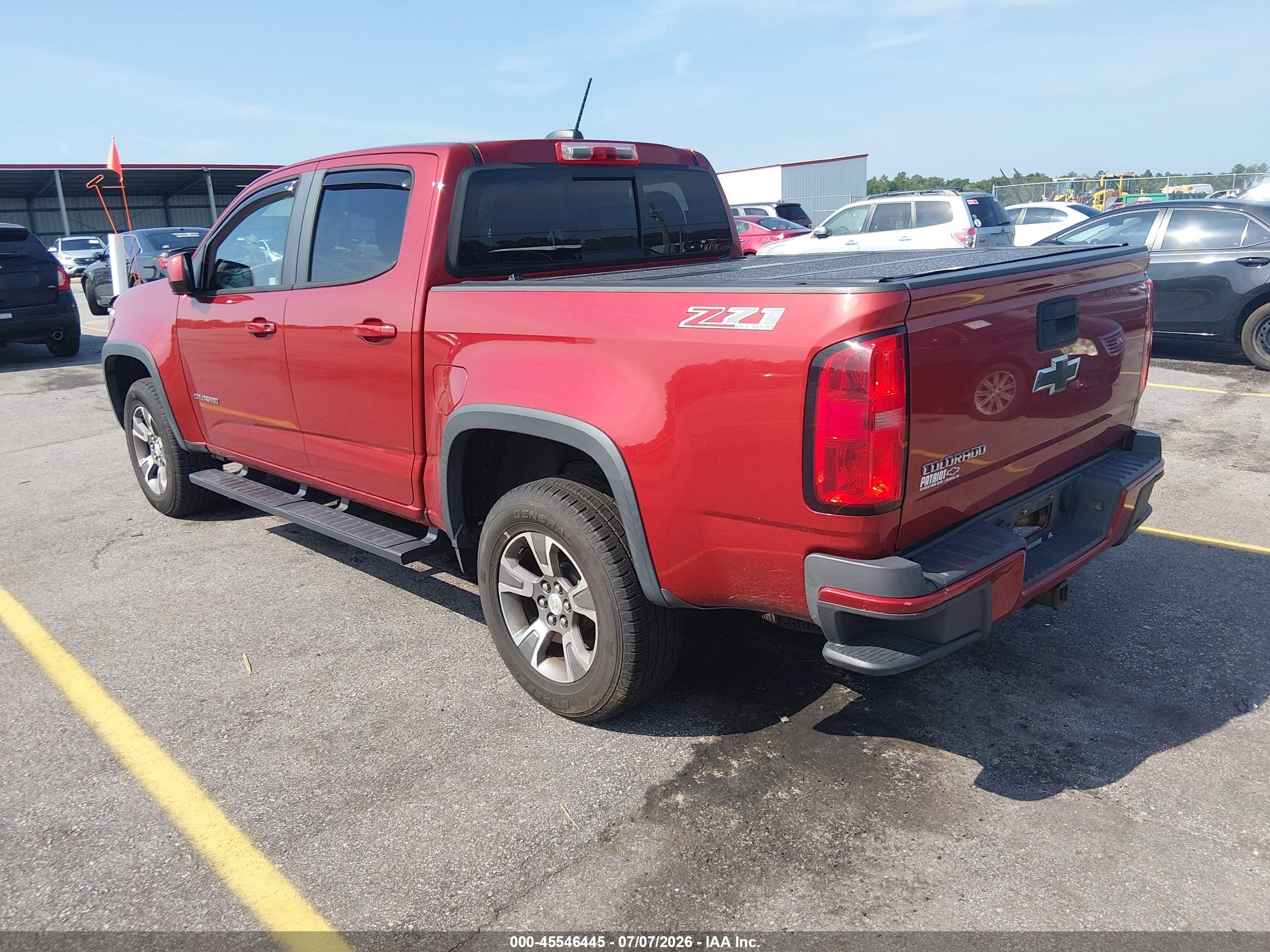 2015 Chevrolet Colorado Z71 Red vin: 1GCGTCE35F1214186