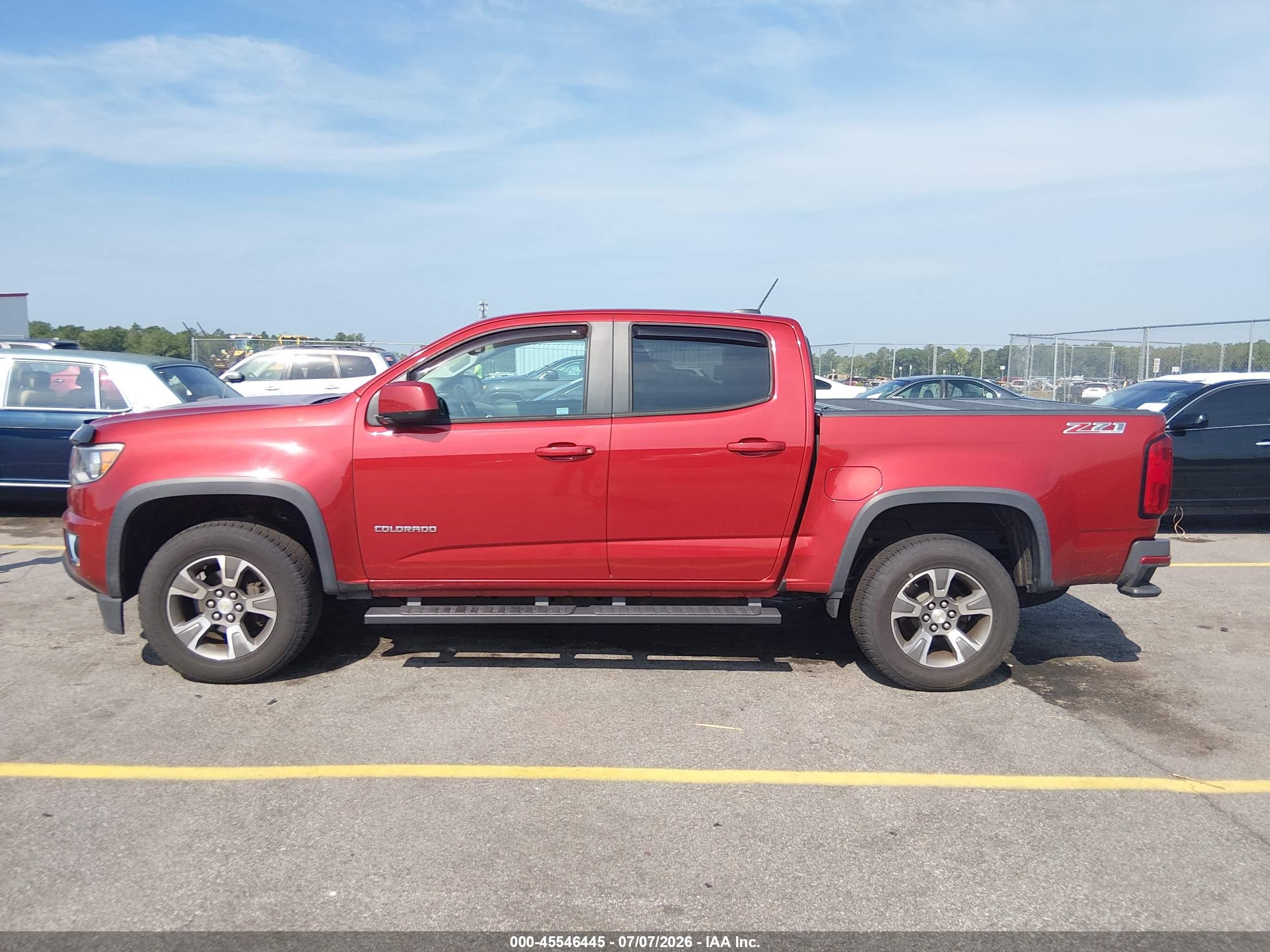 2015 Chevrolet Colorado Z71 Red vin: 1GCGTCE35F1214186