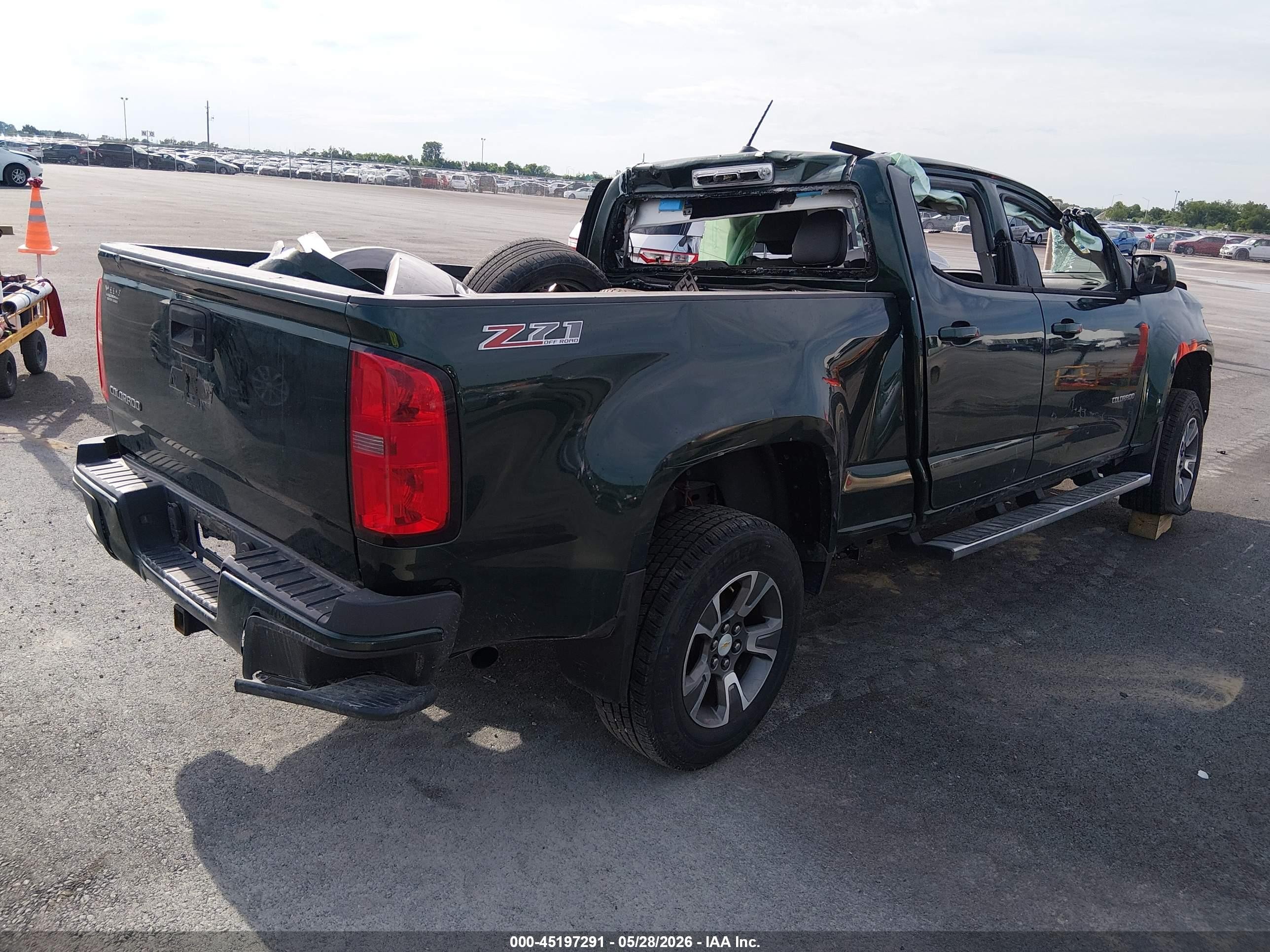2015 Chevrolet Colorado Z71 Green vin: 1GCGTCE36F1183126