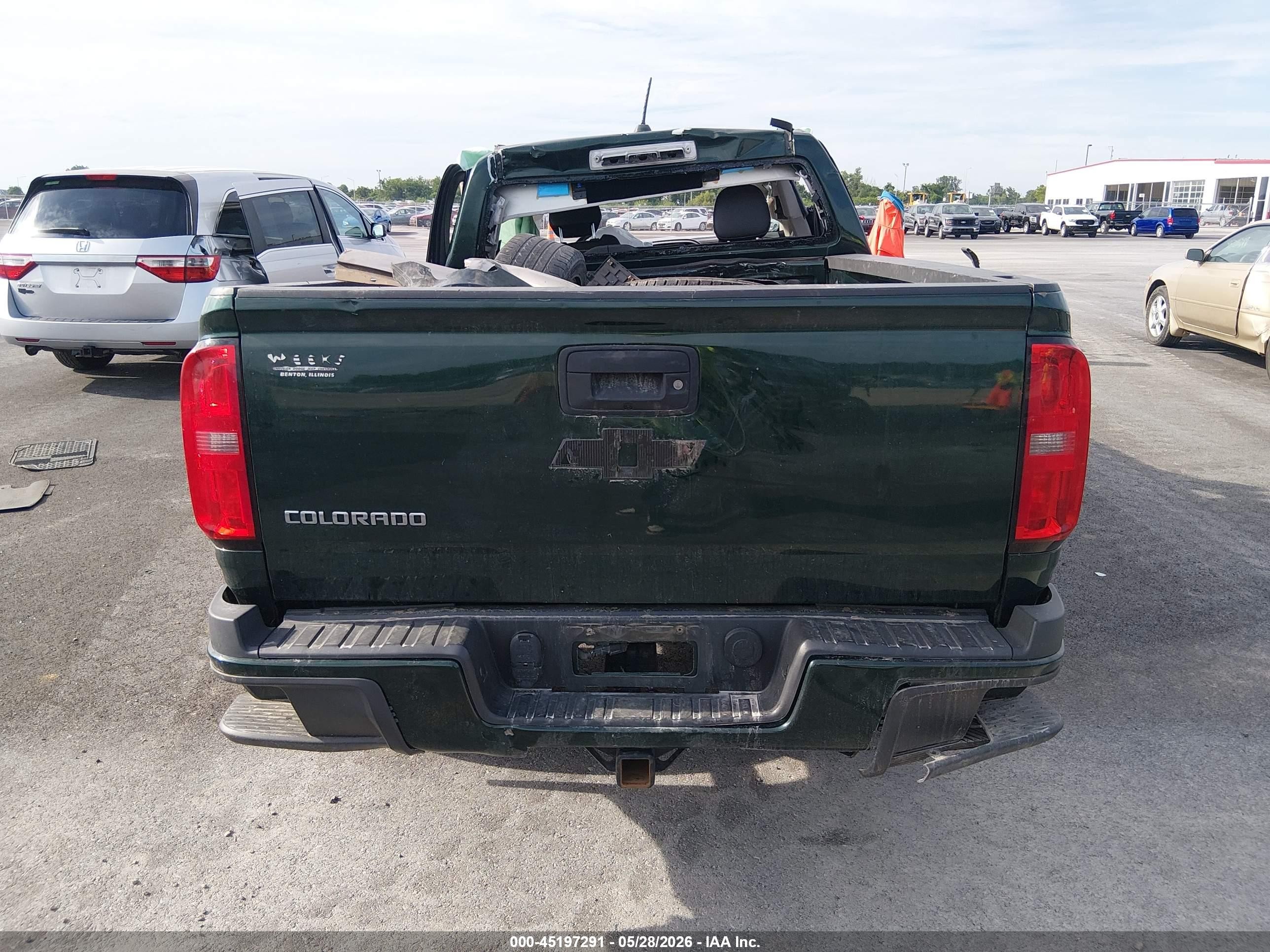 2015 Chevrolet Colorado Z71 Green vin: 1GCGTCE36F1183126