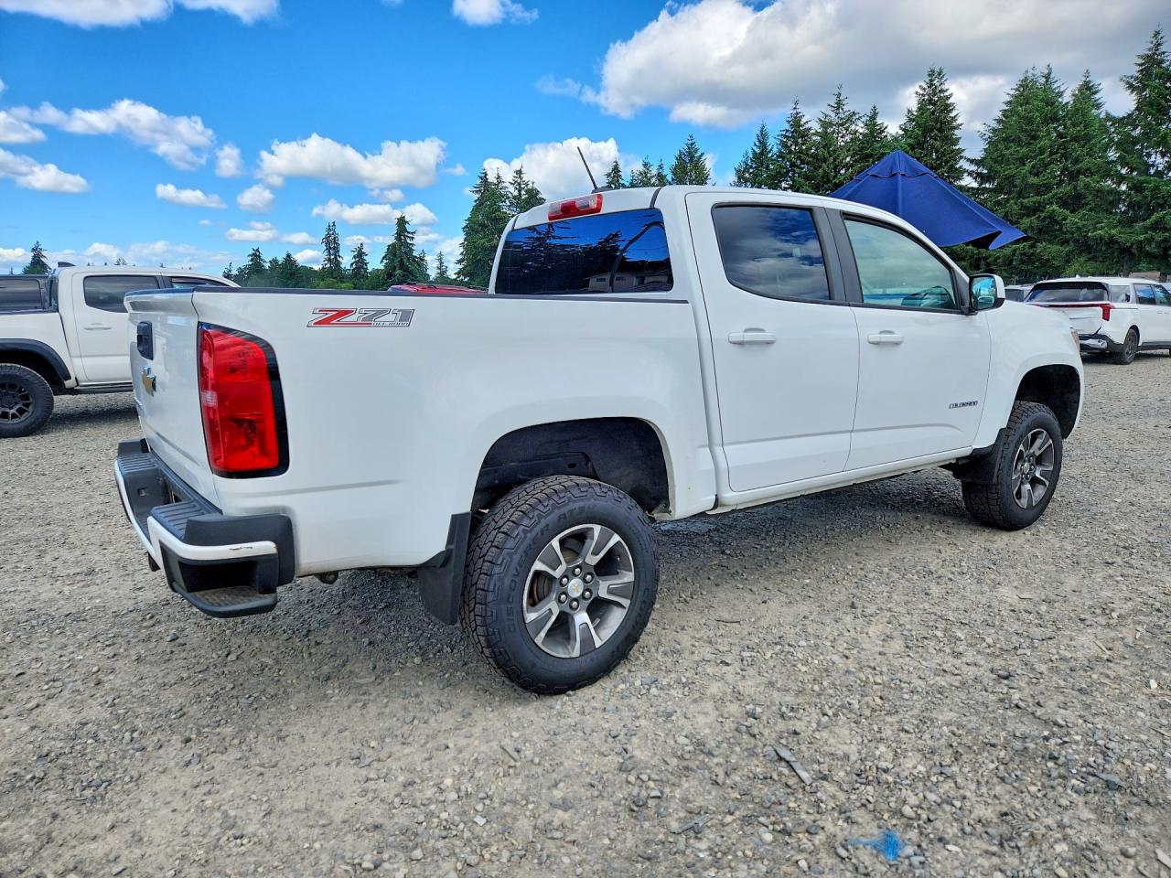 2015 Chevrolet Colorado Z71 White vin: 1GCGTCE37F1127602