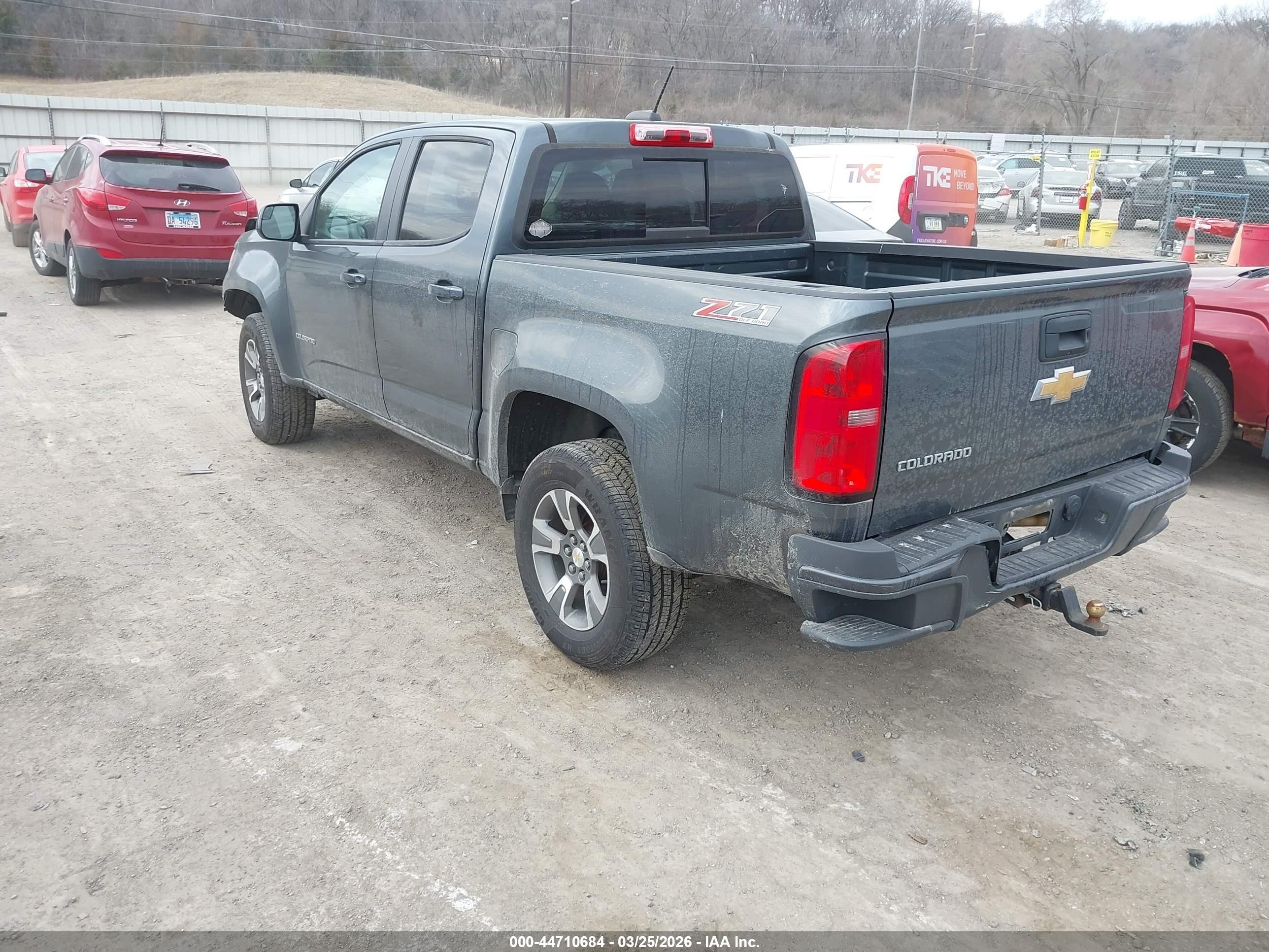 2015 Chevrolet Colorado Z71 Gray vin: 1GCGTCE37F1264233