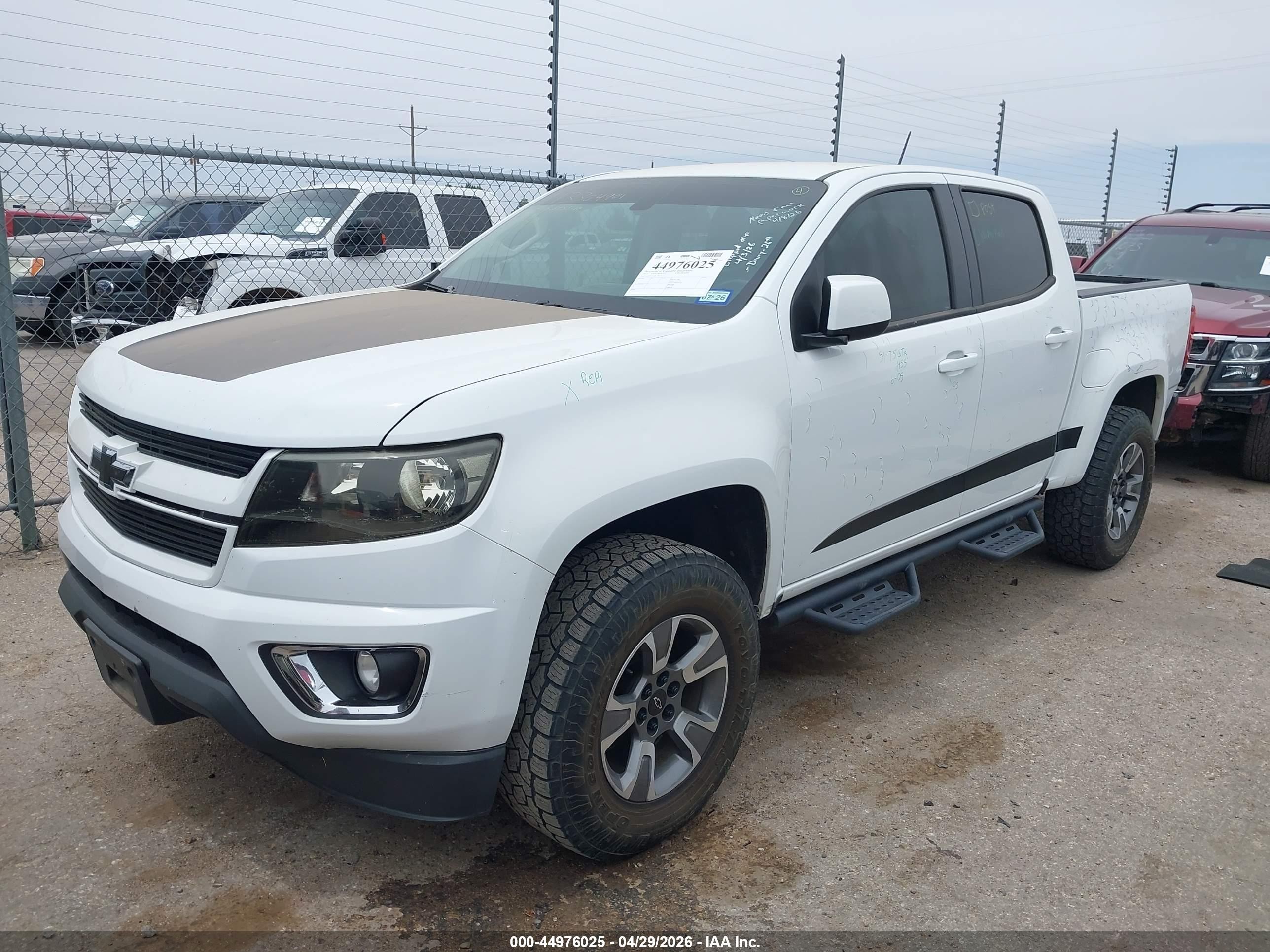 2015 Chevrolet Colorado Z71 White vin: 1GCGTCE38F1178171