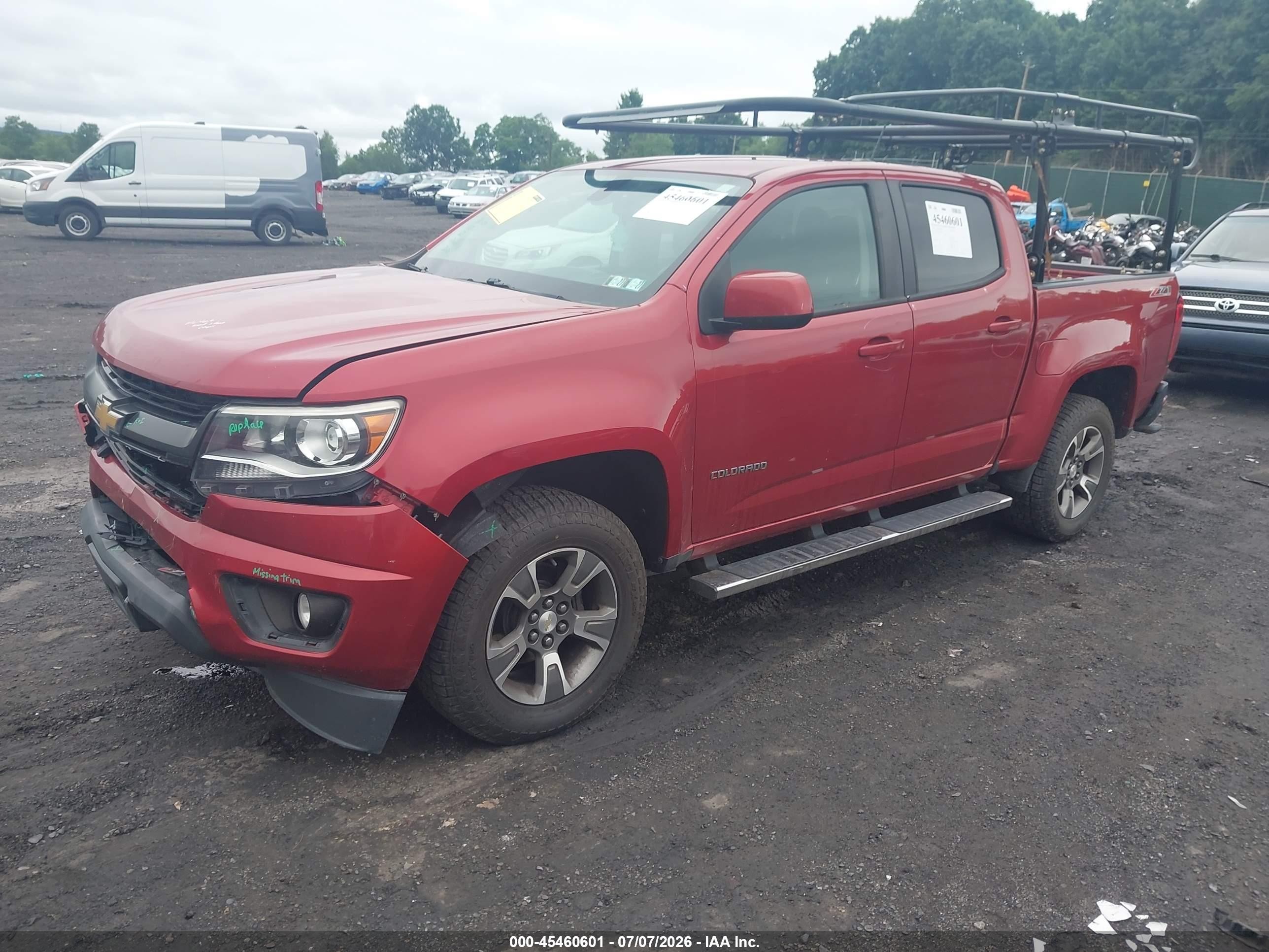 2015 Chevrolet Colorado Z71 Red vin: 1GCGTCE38F1211542