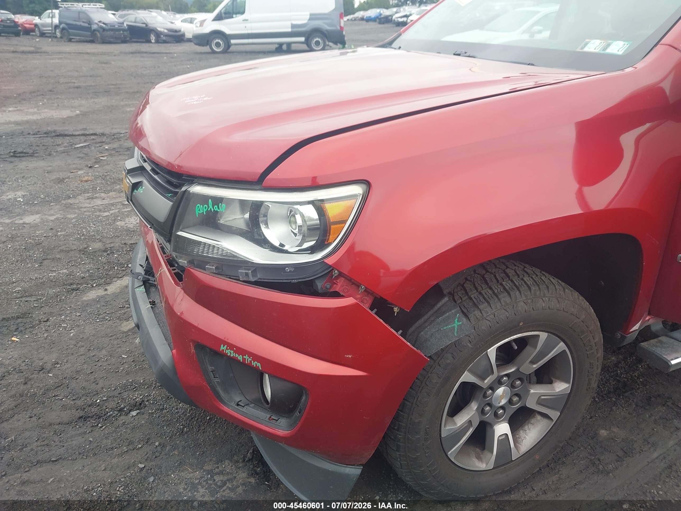 2015 Chevrolet Colorado Z71 Red vin: 1GCGTCE38F1211542