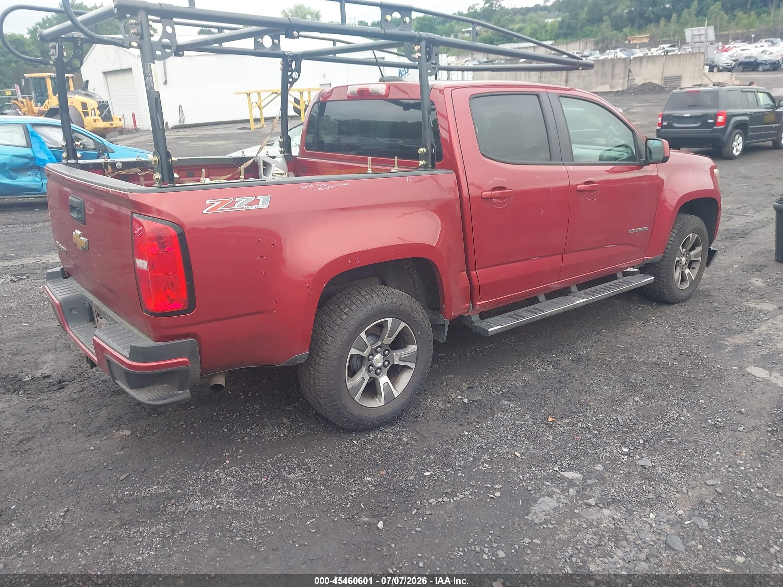 2015 Chevrolet Colorado Z71 Red vin: 1GCGTCE38F1211542