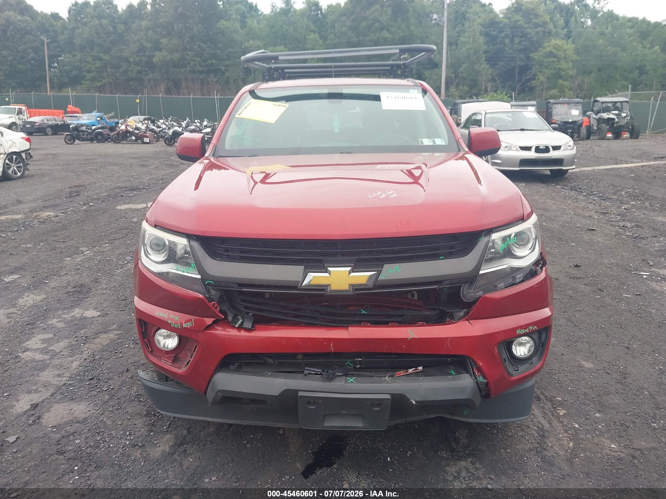 2015 Chevrolet Colorado Z71 Red vin: 1GCGTCE38F1211542