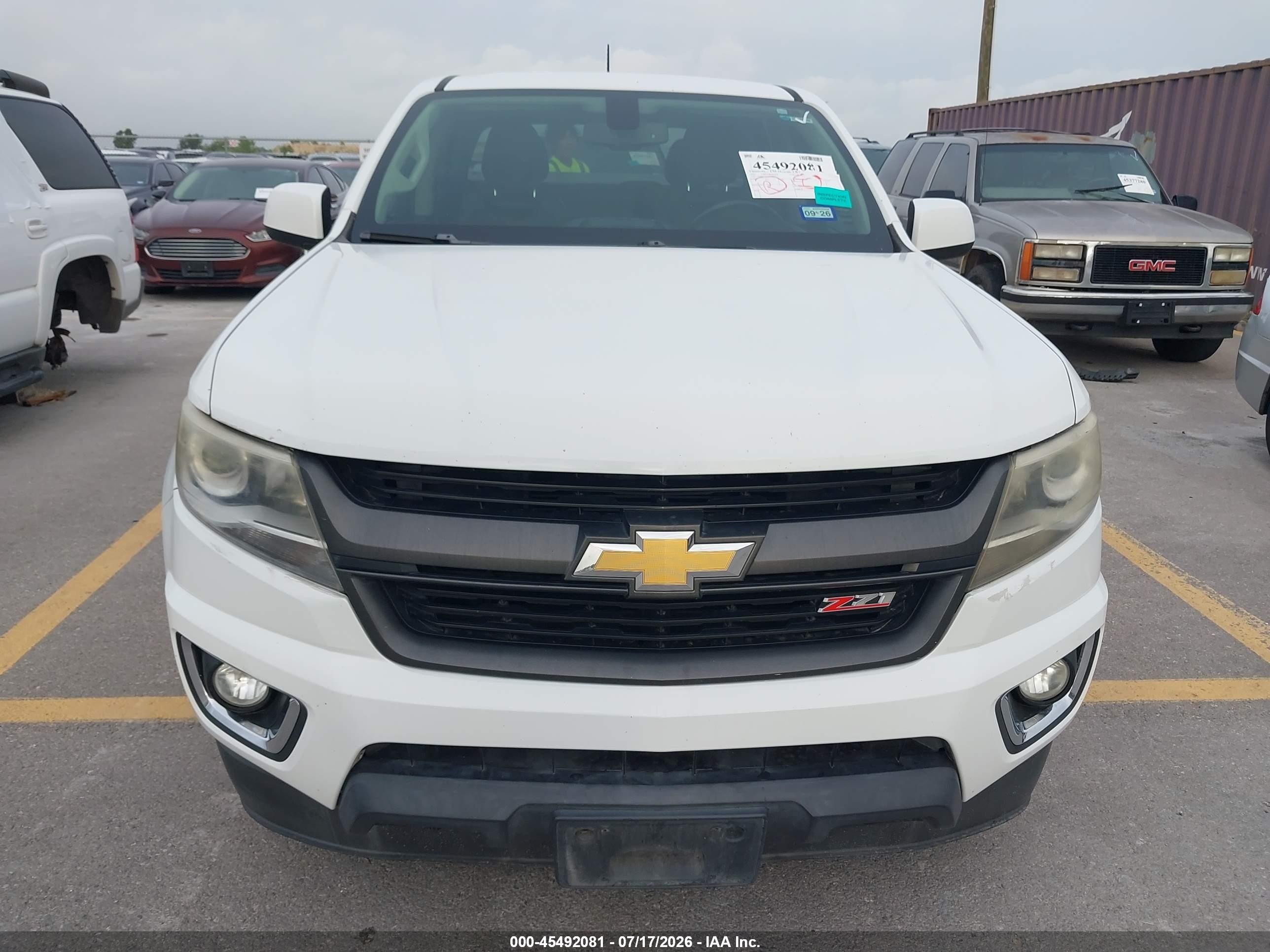 2015 Chevrolet Colorado Z71 White vin: 1GCGTCE39F1146006