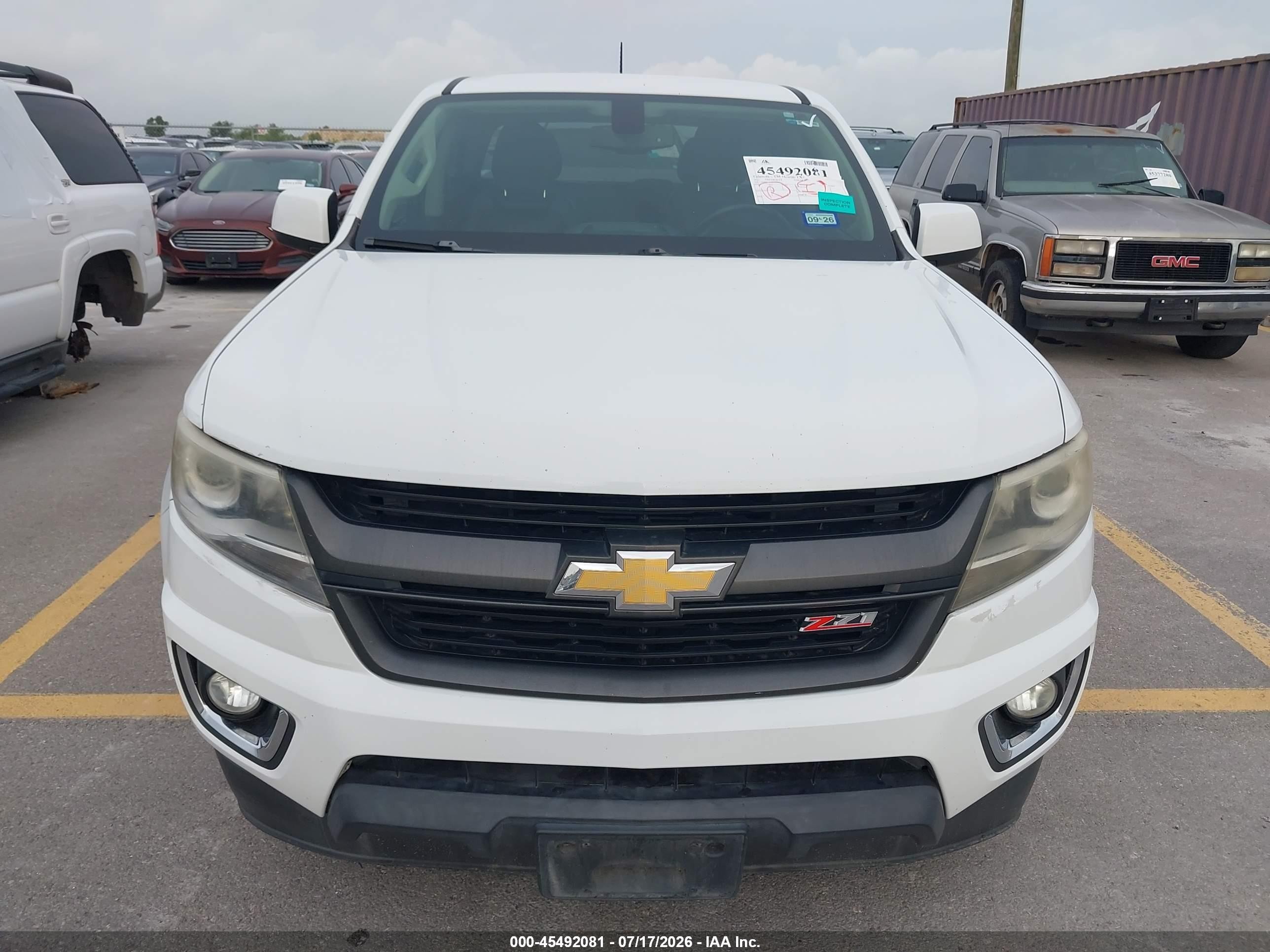 2015 Chevrolet Colorado Z71 White vin: 1GCGTCE39F1146006