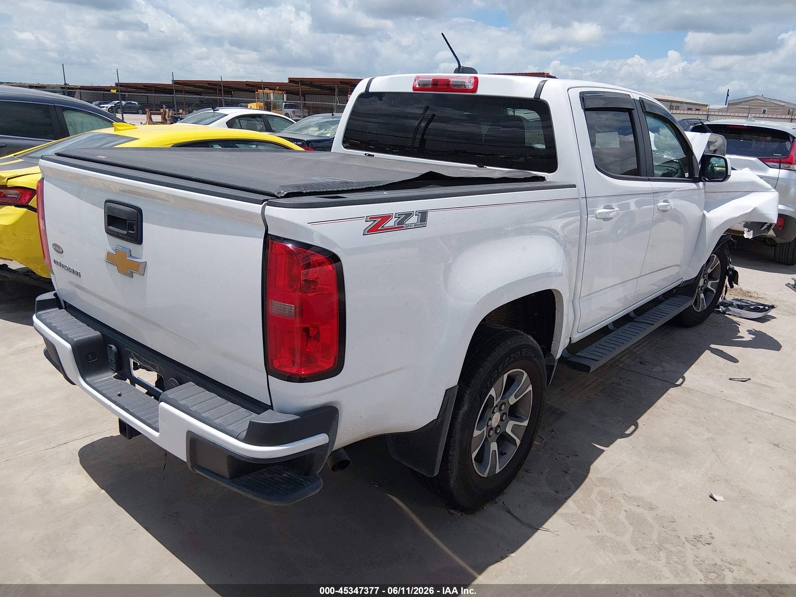 2015 Chevrolet Colorado 4wd Z71 White vin: 1GCGTCE39F1177482