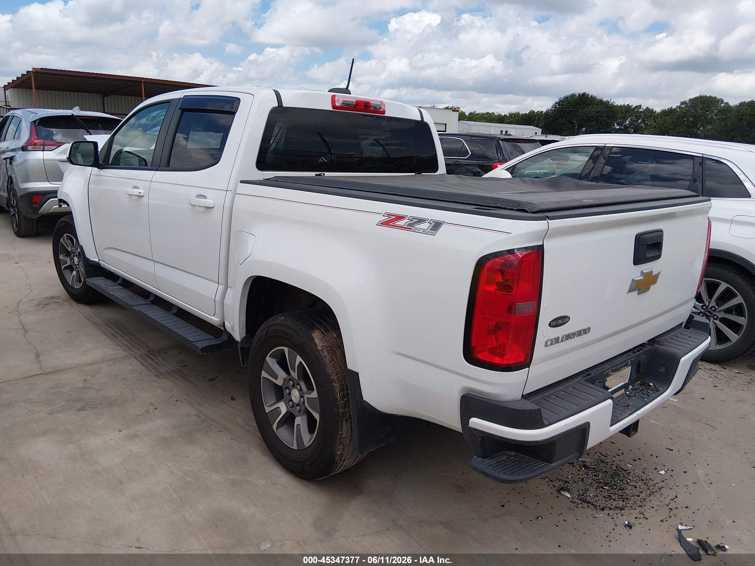 2015 Chevrolet Colorado 4wd Z71 White vin: 1GCGTCE39F1177482