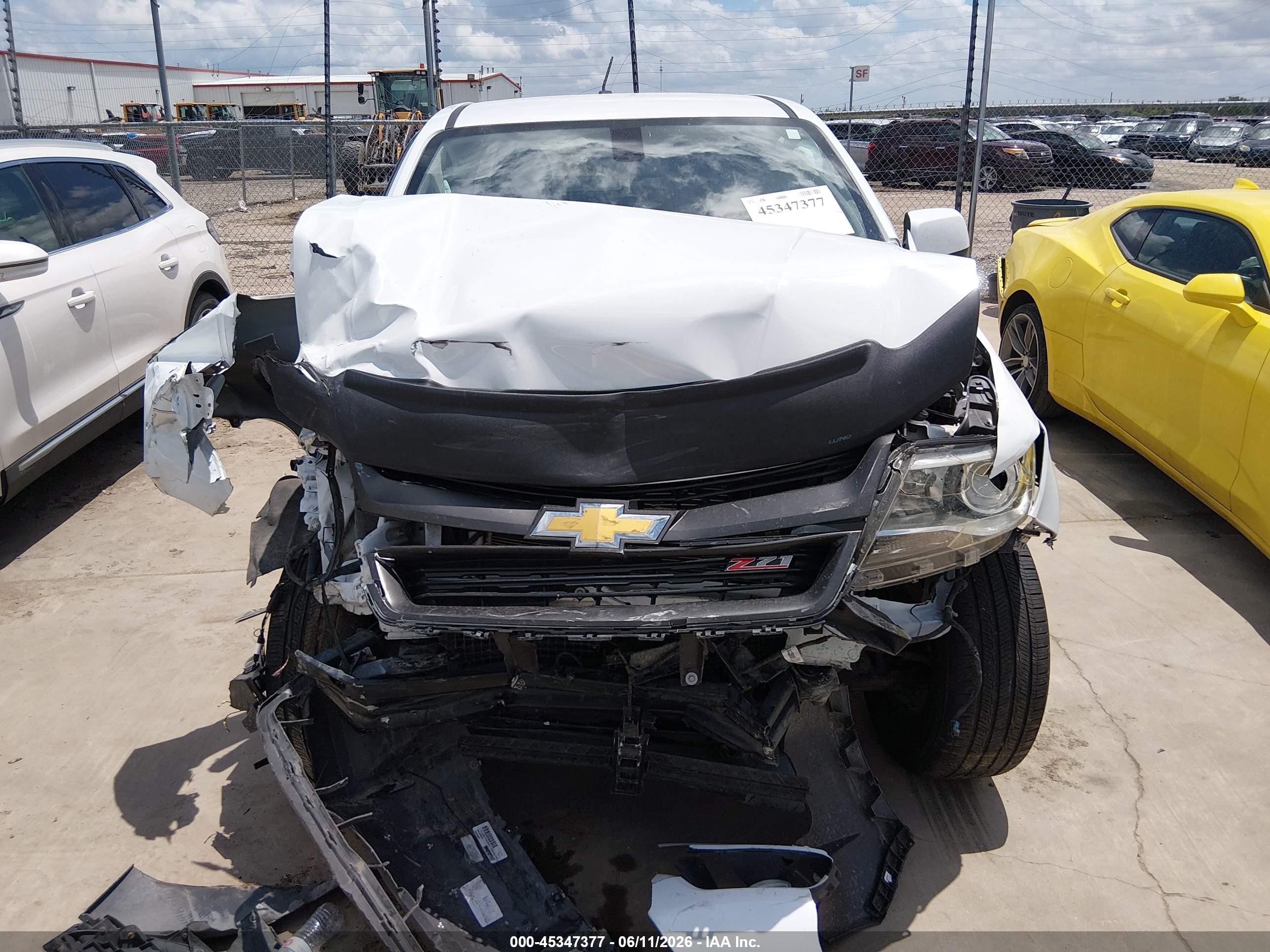 2015 Chevrolet Colorado 4wd Z71 White vin: 1GCGTCE39F1177482