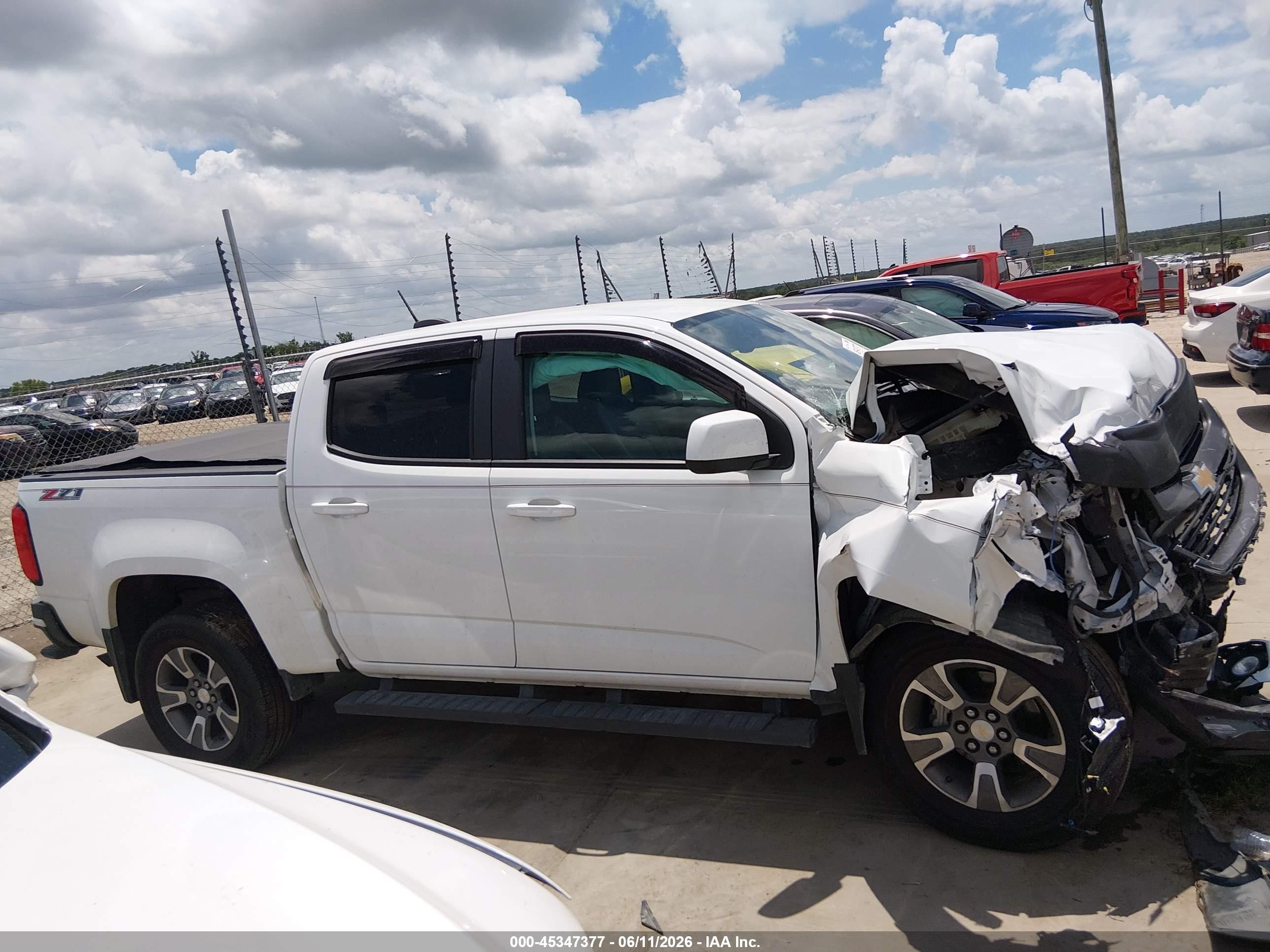 2015 Chevrolet Colorado 4wd Z71 White vin: 1GCGTCE39F1177482