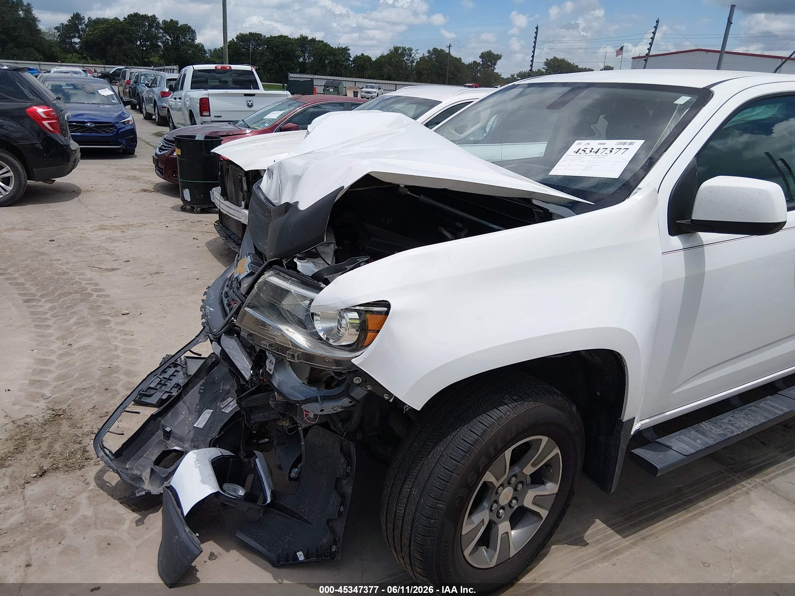 2015 Chevrolet Colorado 4wd Z71 White vin: 1GCGTCE39F1177482