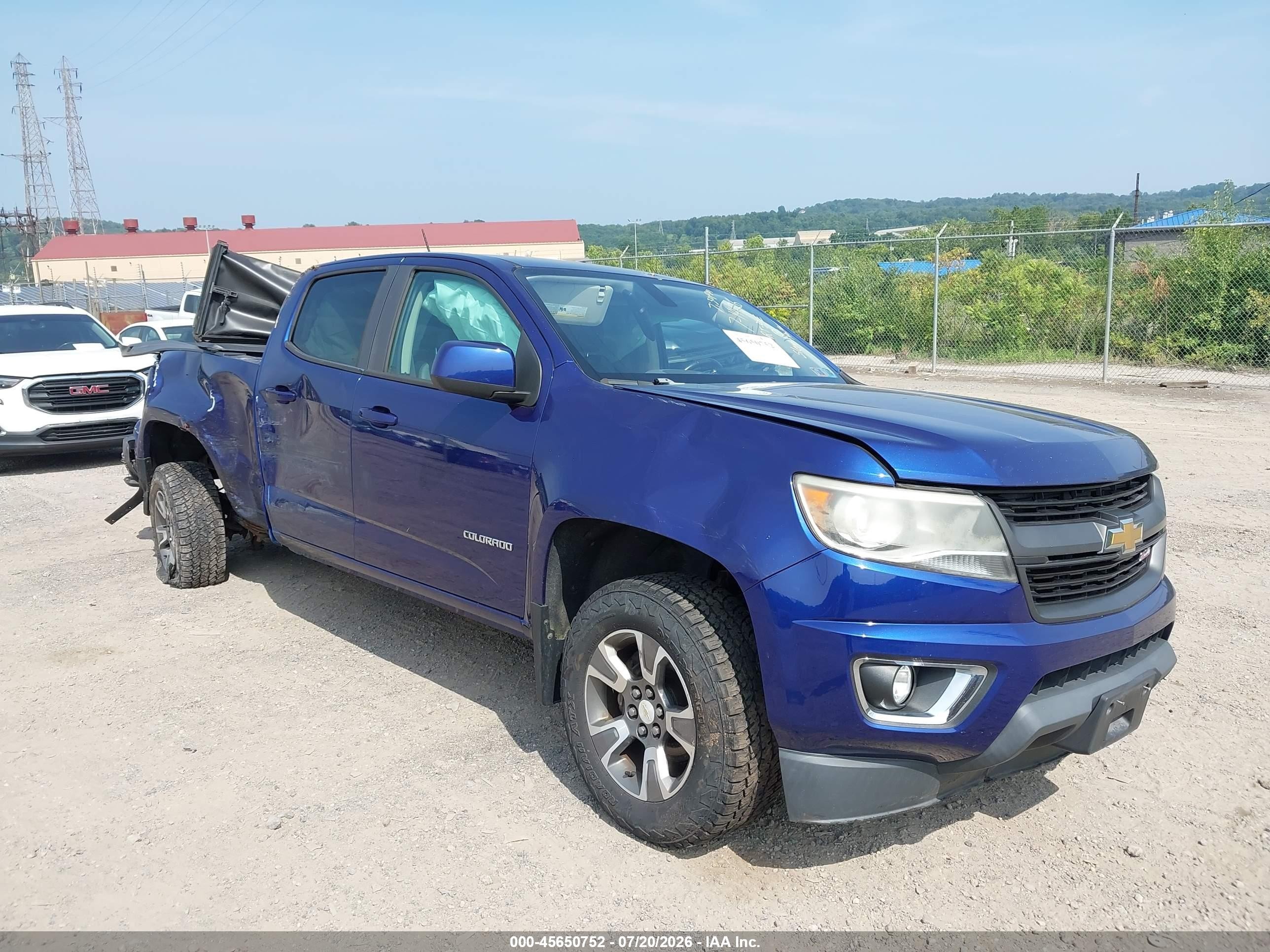 2015 Chevrolet Colorado 4wd Z71 Blue vin: 1GCGTCE3XF1224955