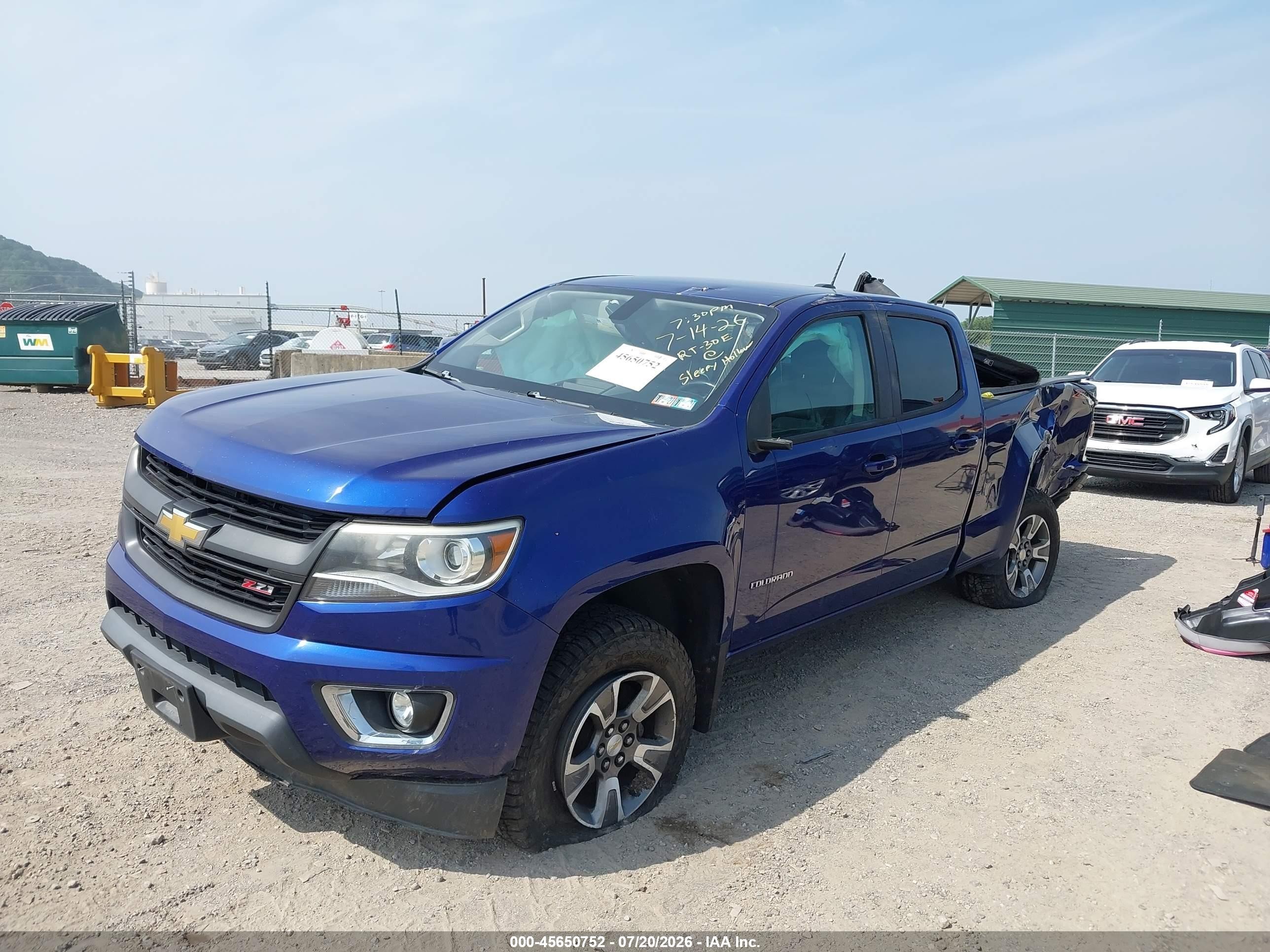 2015 Chevrolet Colorado 4wd Z71 Синий vin: 1GCGTCE3XF1224955