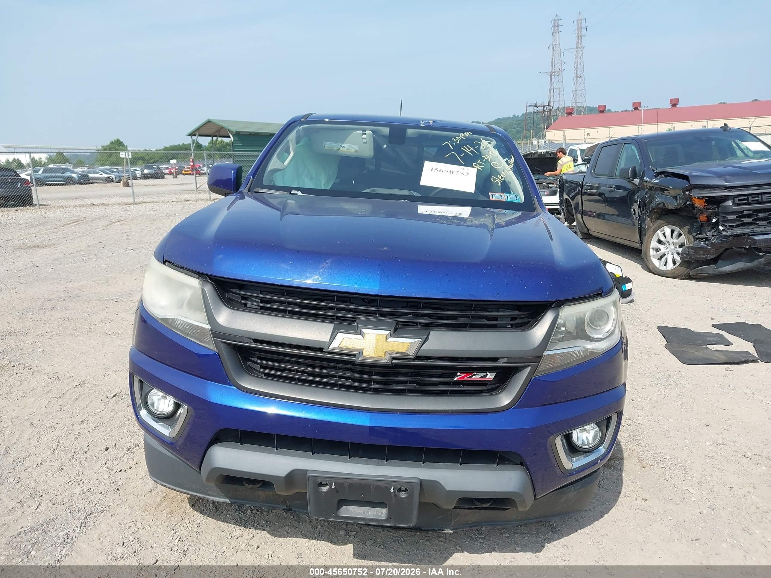2015 Chevrolet Colorado 4wd Z71 Синий vin: 1GCGTCE3XF1224955