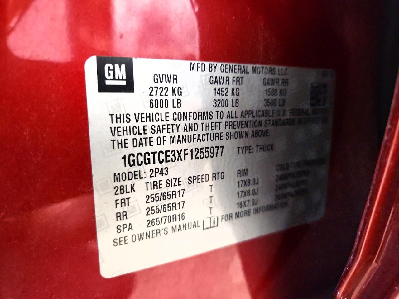 2015 Chevrolet Colorado Z71 Burgundy vin: 1GCGTCE3XF1255977