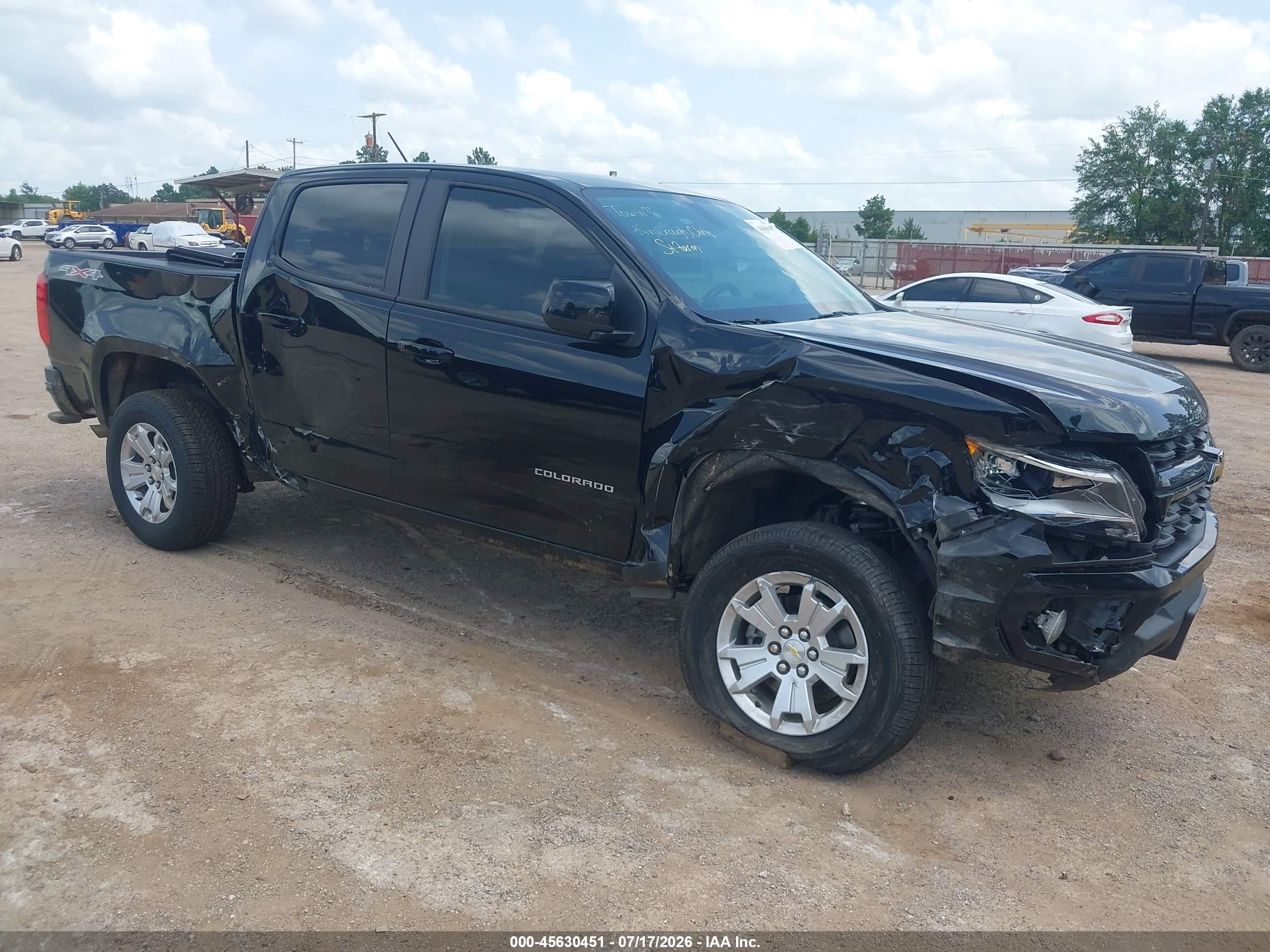 2022 Chevrolet Colorado 4wd  Short Box Lt Black vin: 1GCGTCEN5N1248239