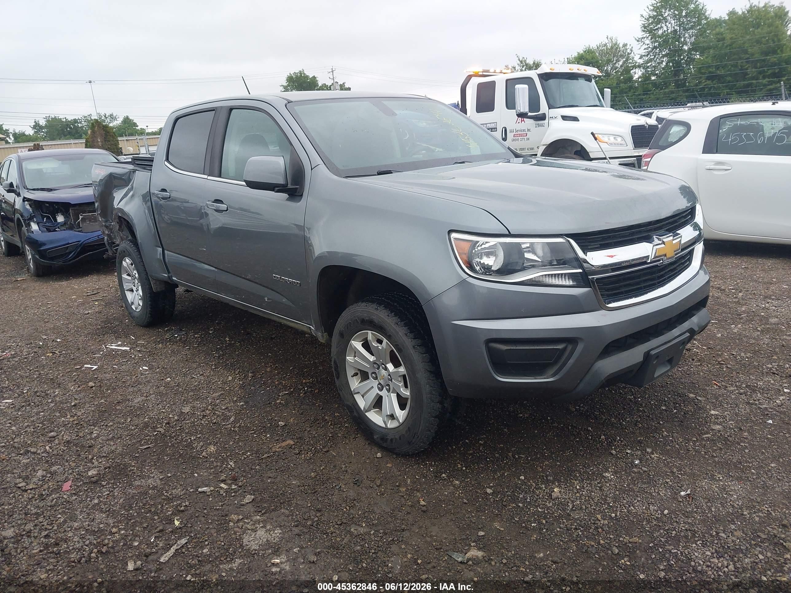 2019 Chevrolet Colorado Lt Gray vin: 1GCGTCEN6K1102444