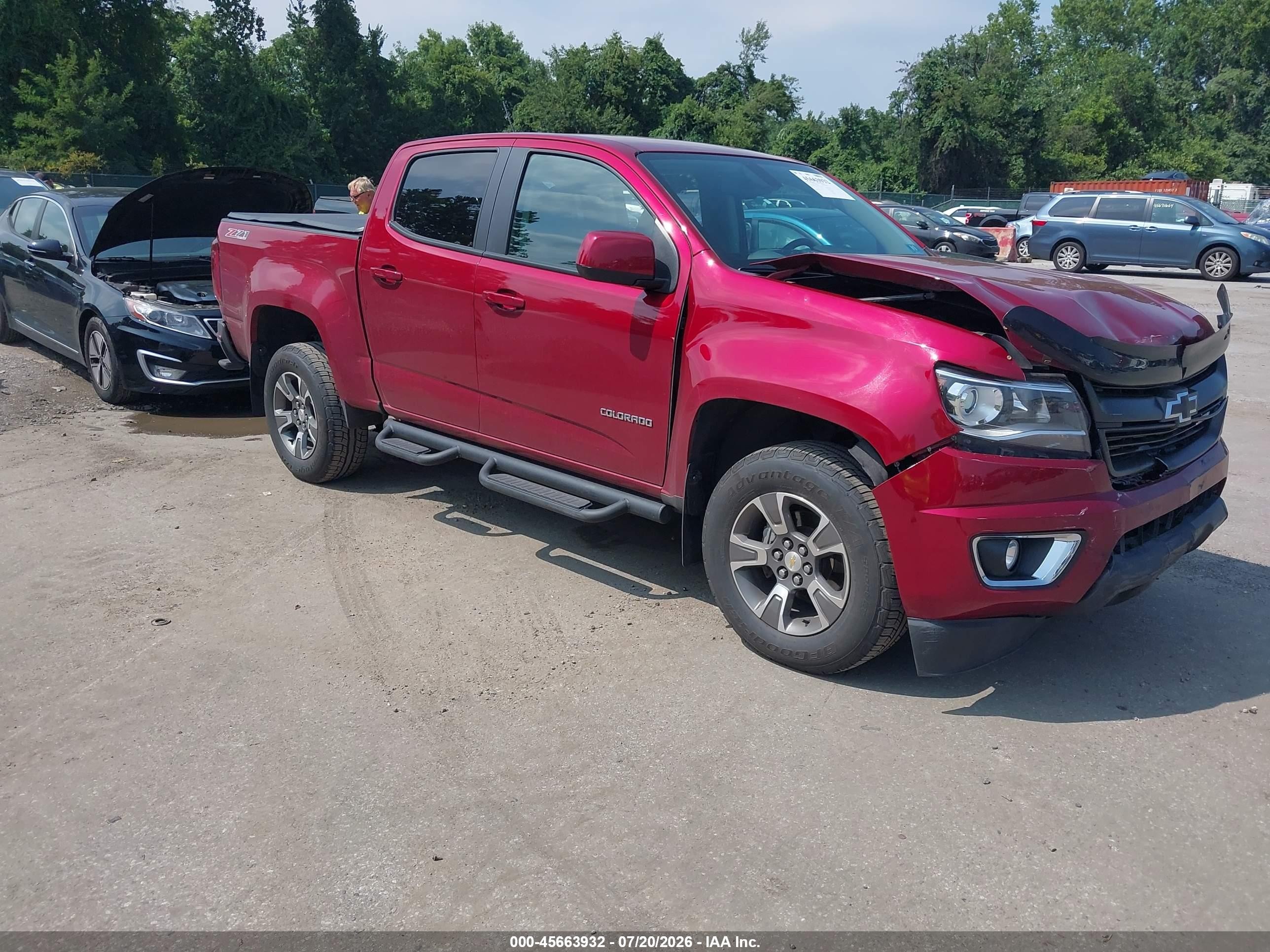 2017 Chevrolet Colorado 4wd Z71 Красный vin: 1GCGTDEN5H1230320