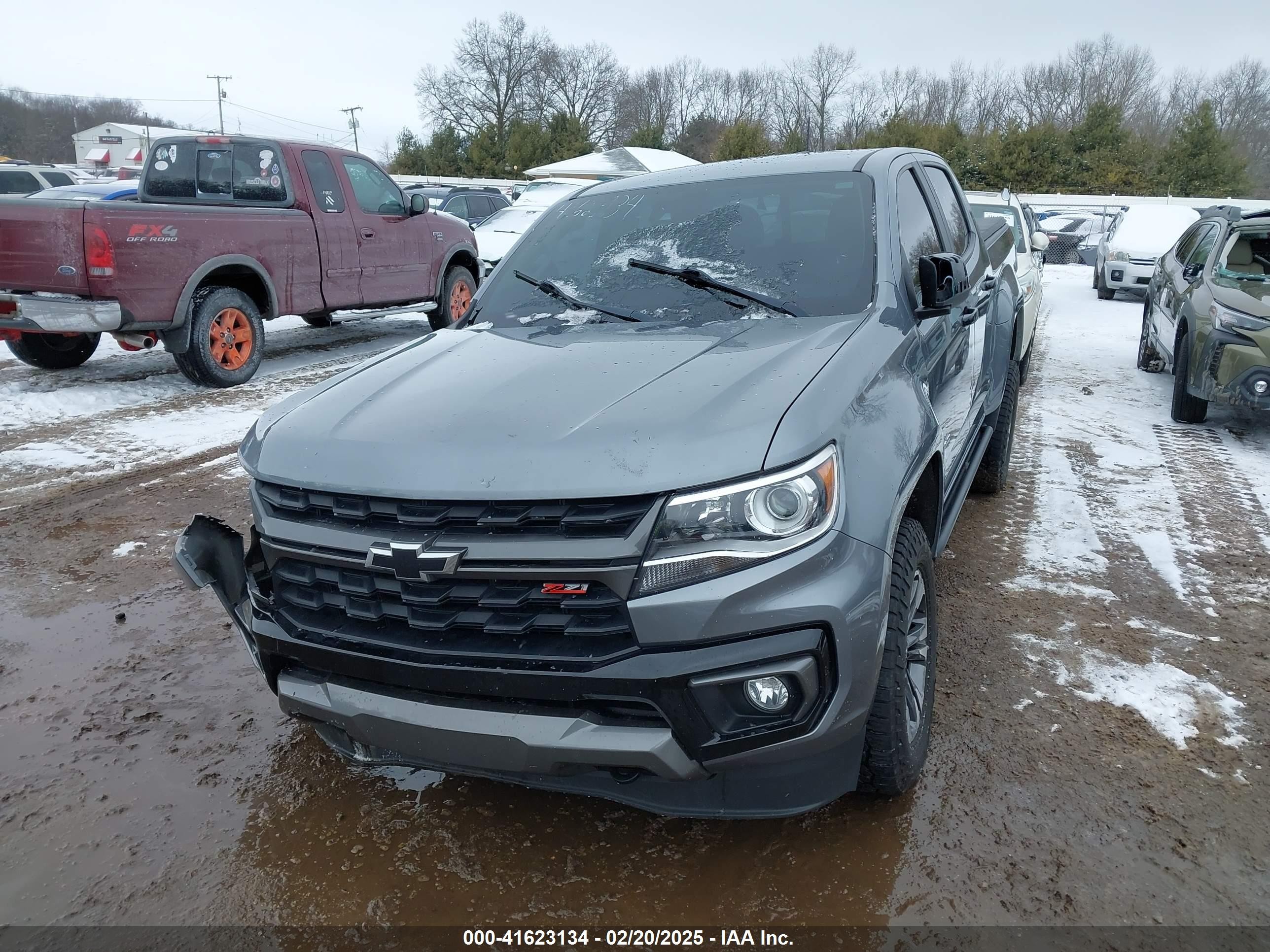 2021 Chevrolet Colorado 4wd  Short Box Z71 Gray vin: 1GCGTDEN6M1247525