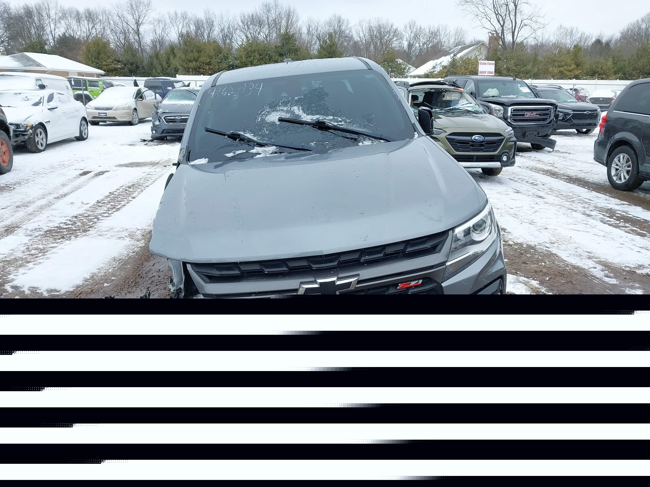 2021 Chevrolet Colorado 4wd  Short Box Z71 Gray vin: 1GCGTDEN6M1247525