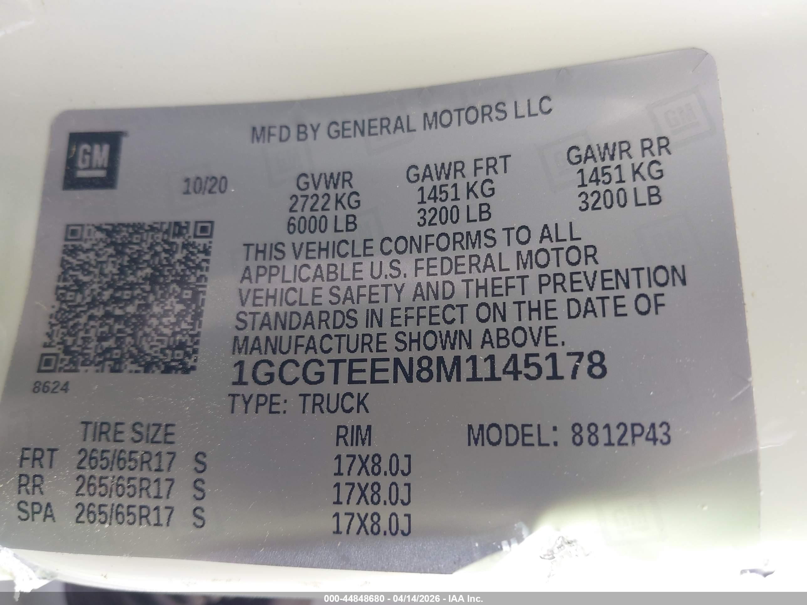 2021 Chevrolet Colorado 4wd  Short Box Zr2 Белый vin: 1GCGTEEN8M1145178