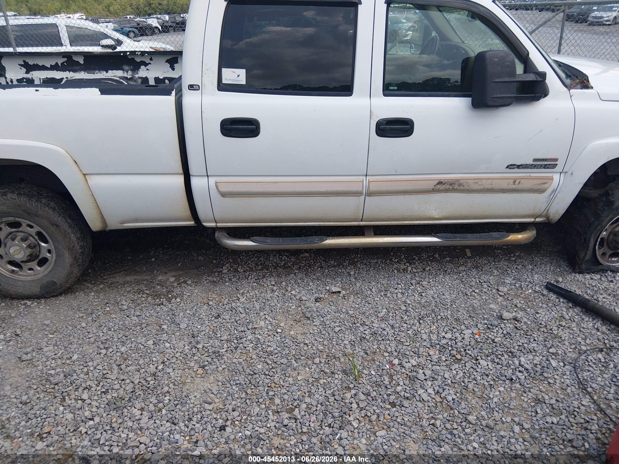 2005 Chevrolet Silverado 2500hd Ls White vin: 1GCHC23225F884272