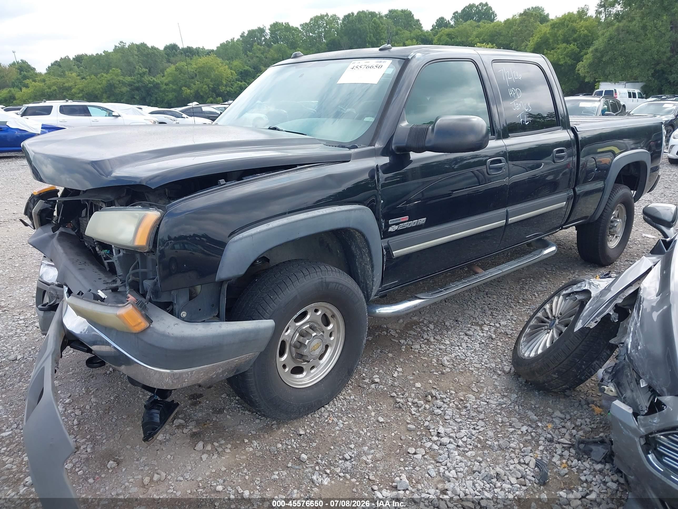 2005 Chevrolet Silverado 2500hd Lt Black vin: 1GCHC23275F861375