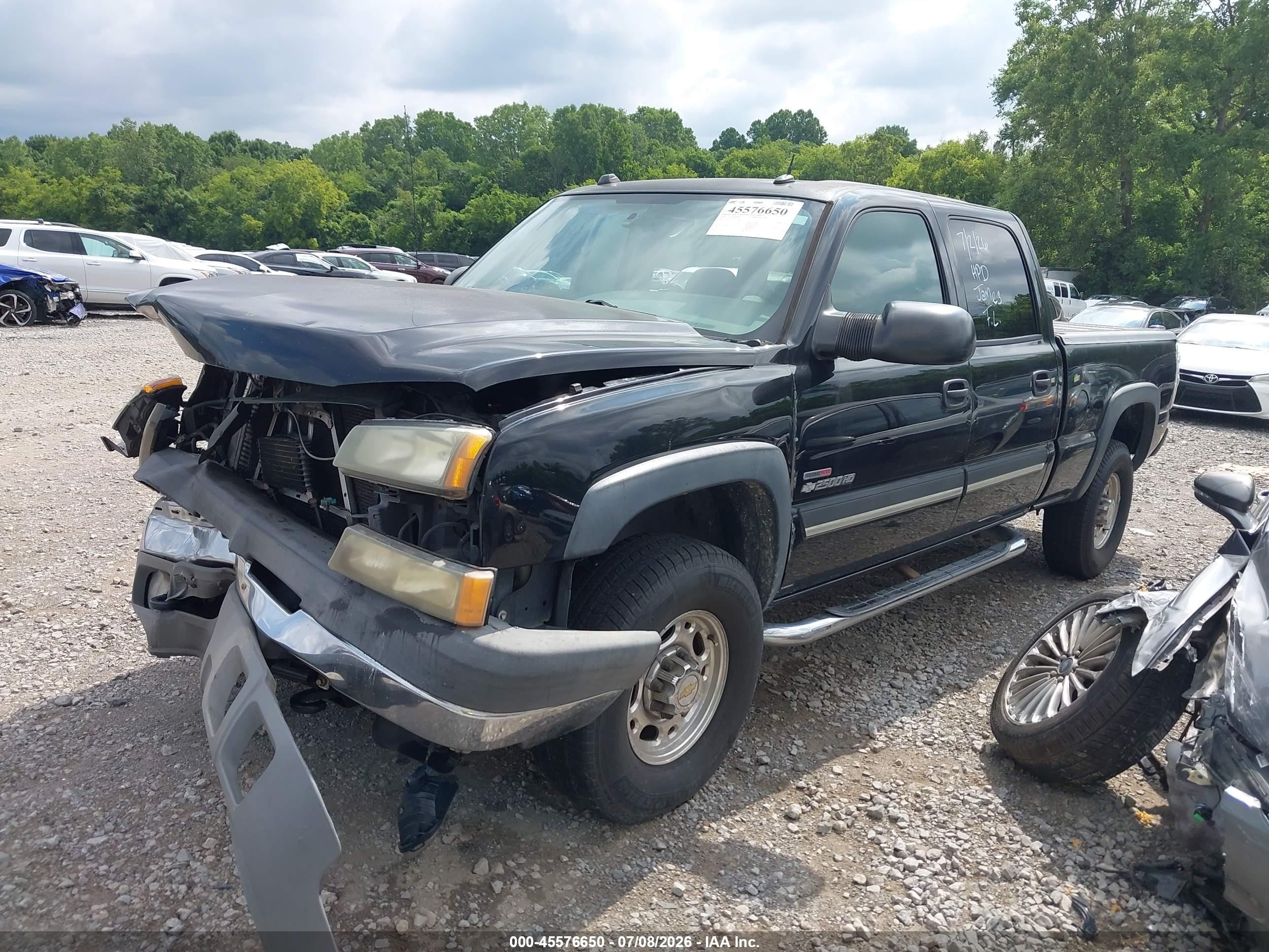 2005 Chevrolet Silverado 2500hd Lt Black vin: 1GCHC23275F861375