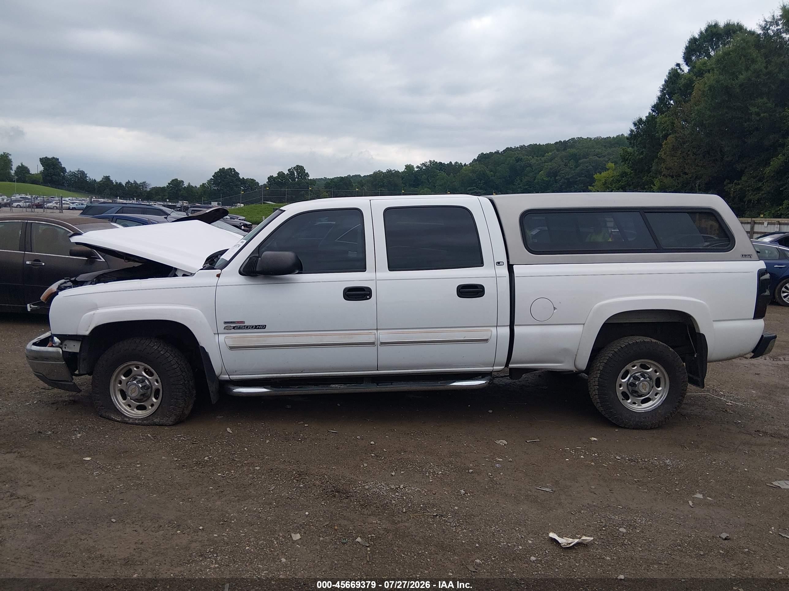 2005 Chevrolet Silverado 2500hd Ls White vin: 1GCHC23295F856520