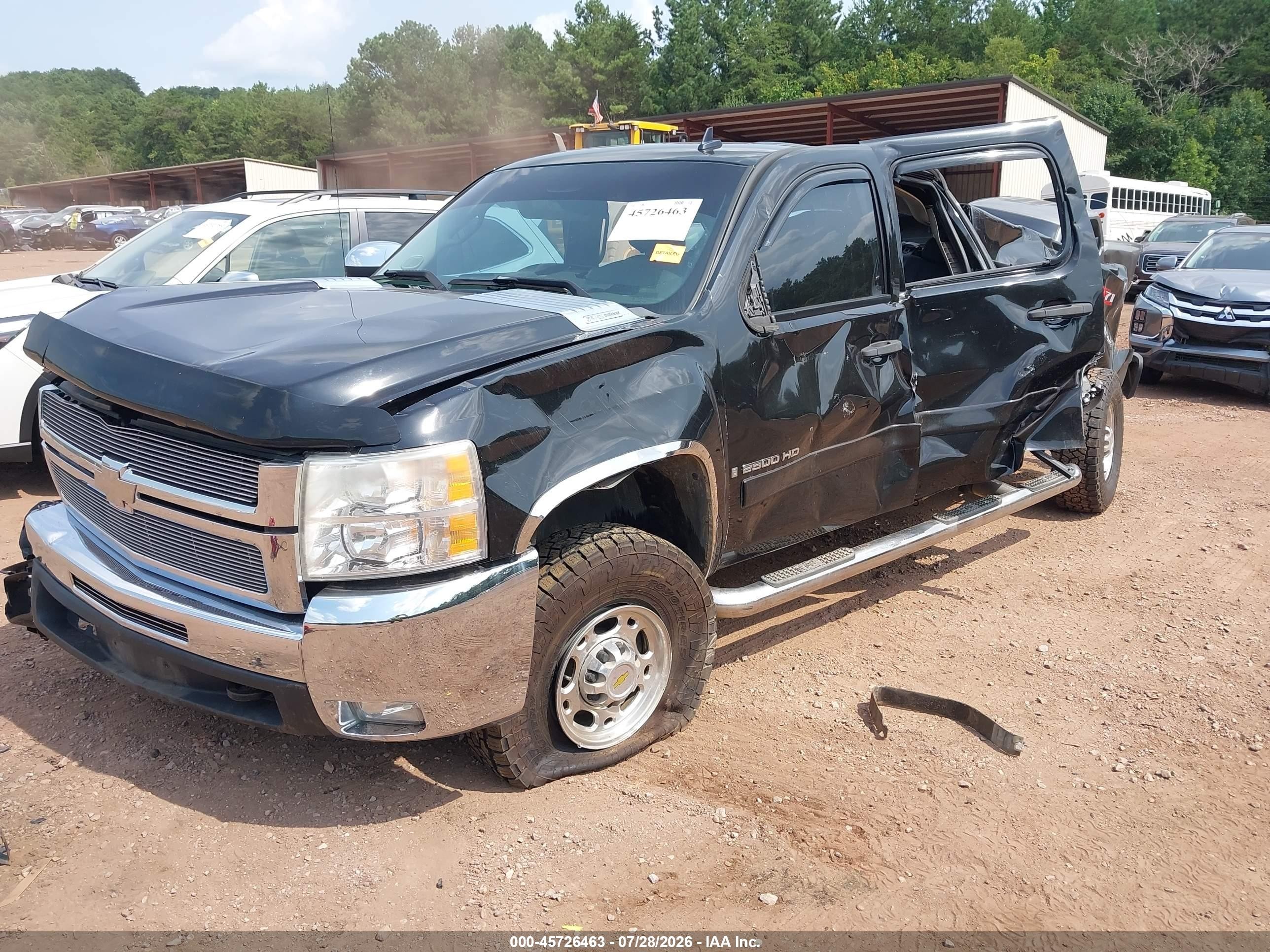 2007 Chevrolet Silverado 2500hd Lt1 Black vin: 1GCHC23667F509586
