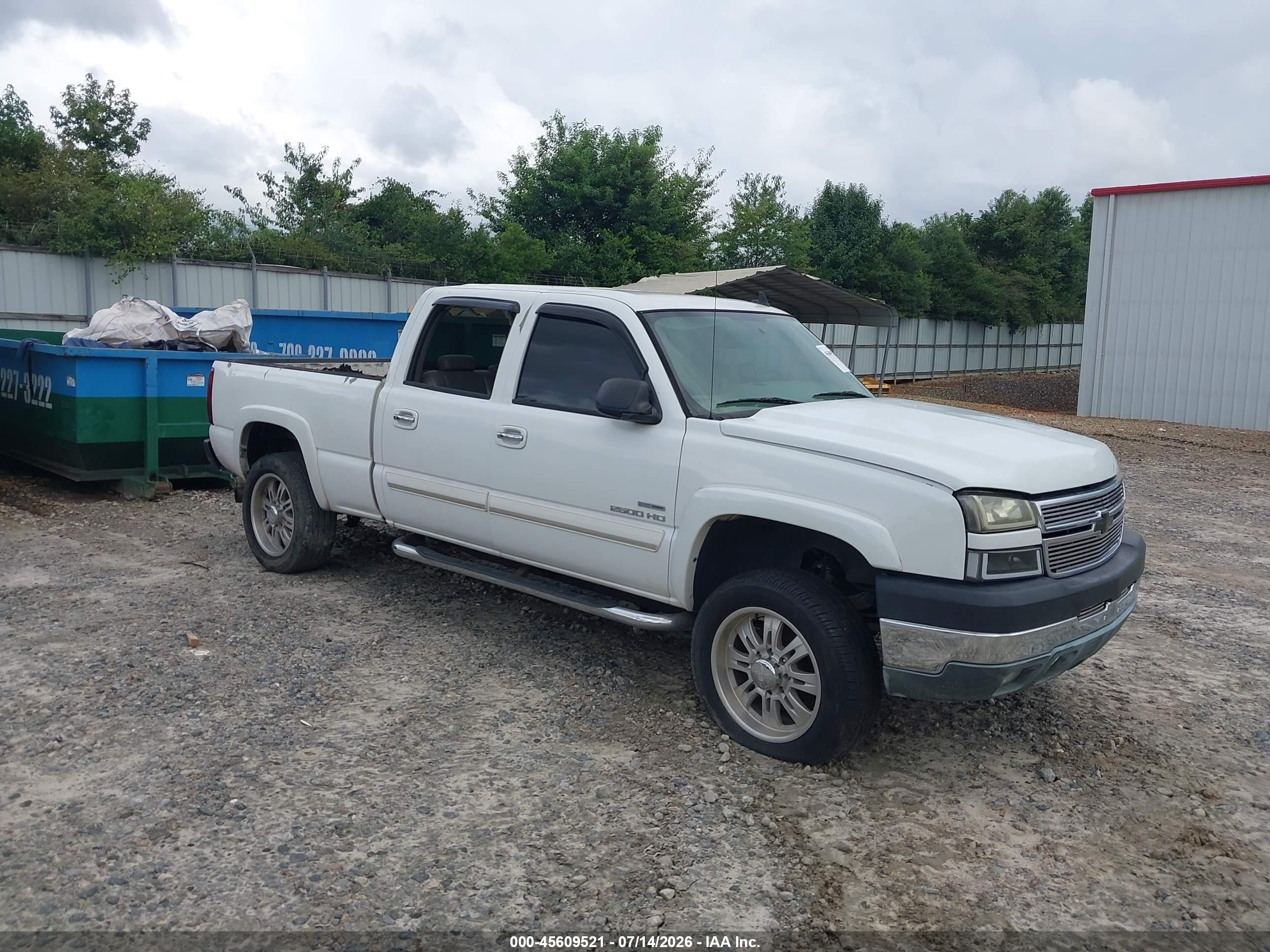 2007 Chevrolet Silverado 2500hd Classic Lt3 White vin: 1GCHC23D07F146135